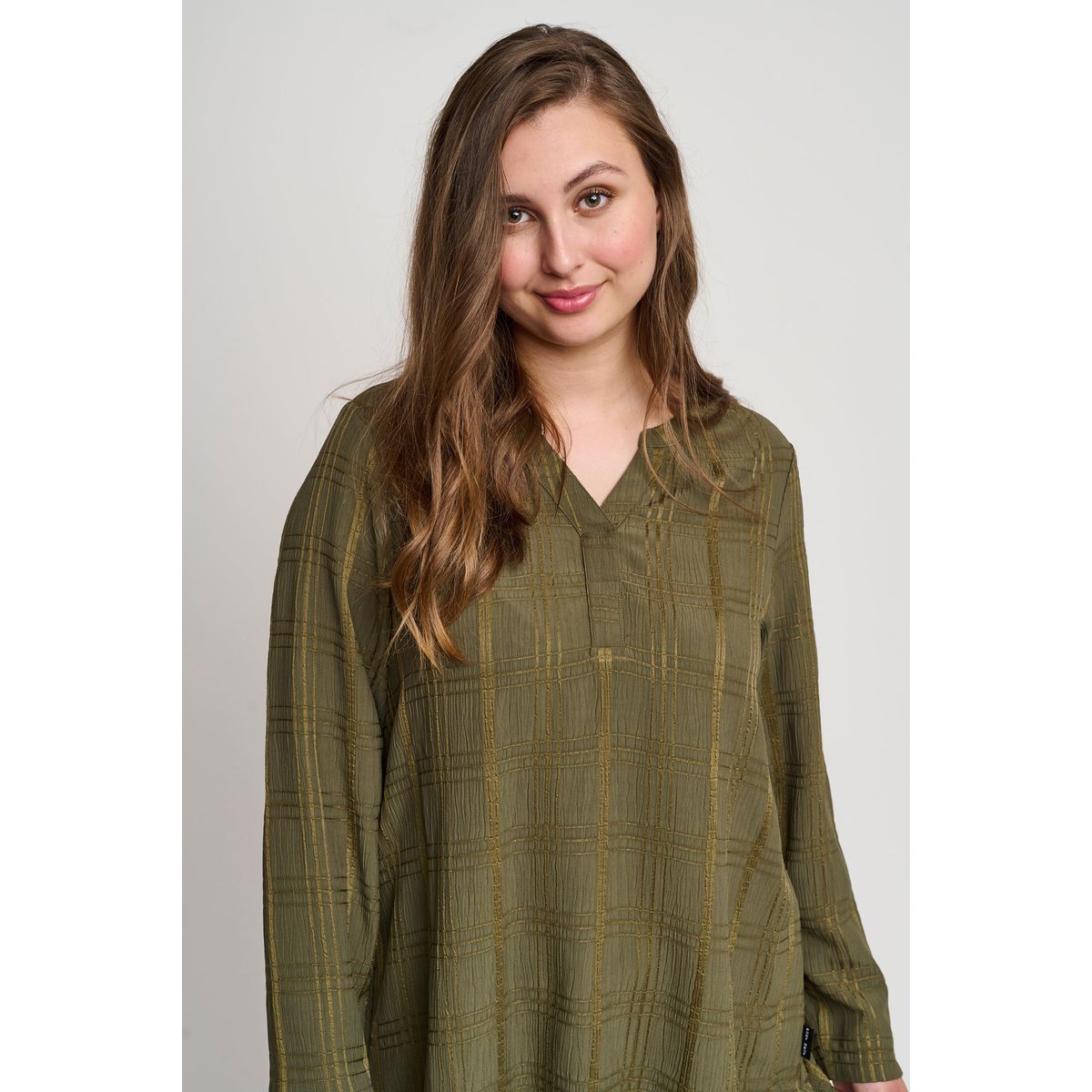 Pont Neuf - Bluse - Pnfrancy - Dark Olive Green - 3xl