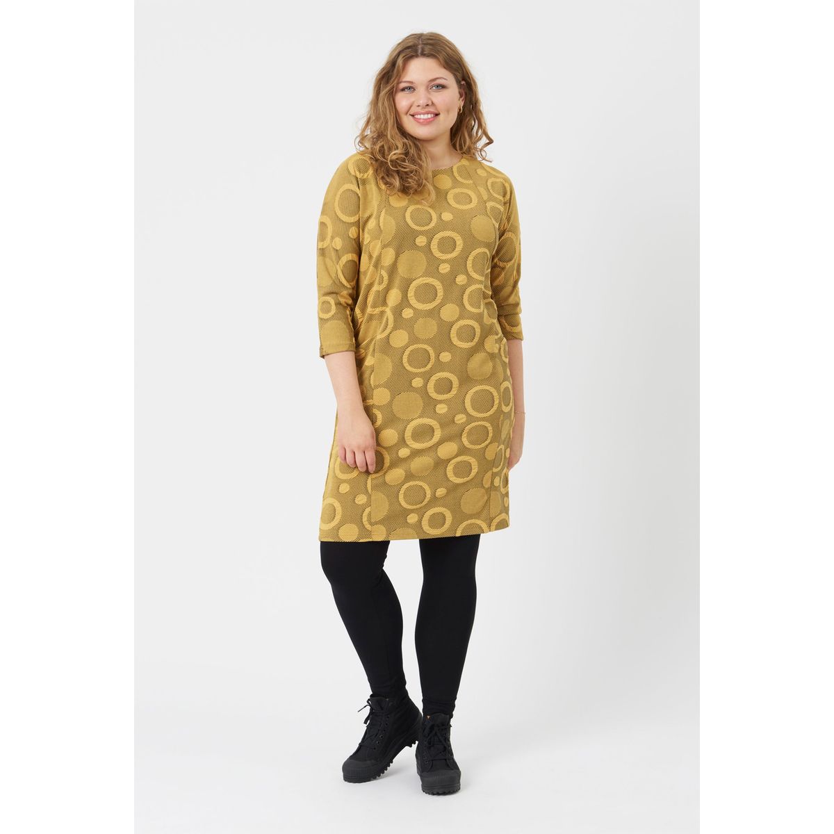 Pont Neuf - Kjole - Pnpeggy - Warm Yellow - 3xl/54-56