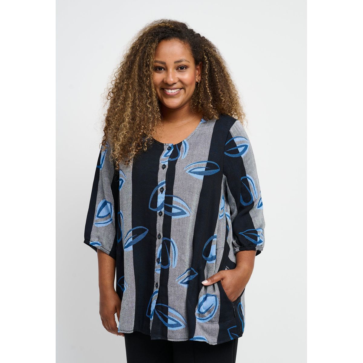 Pont Neuf - Bluse - Pnthorid - Sapphire Blue - Xs/36-38