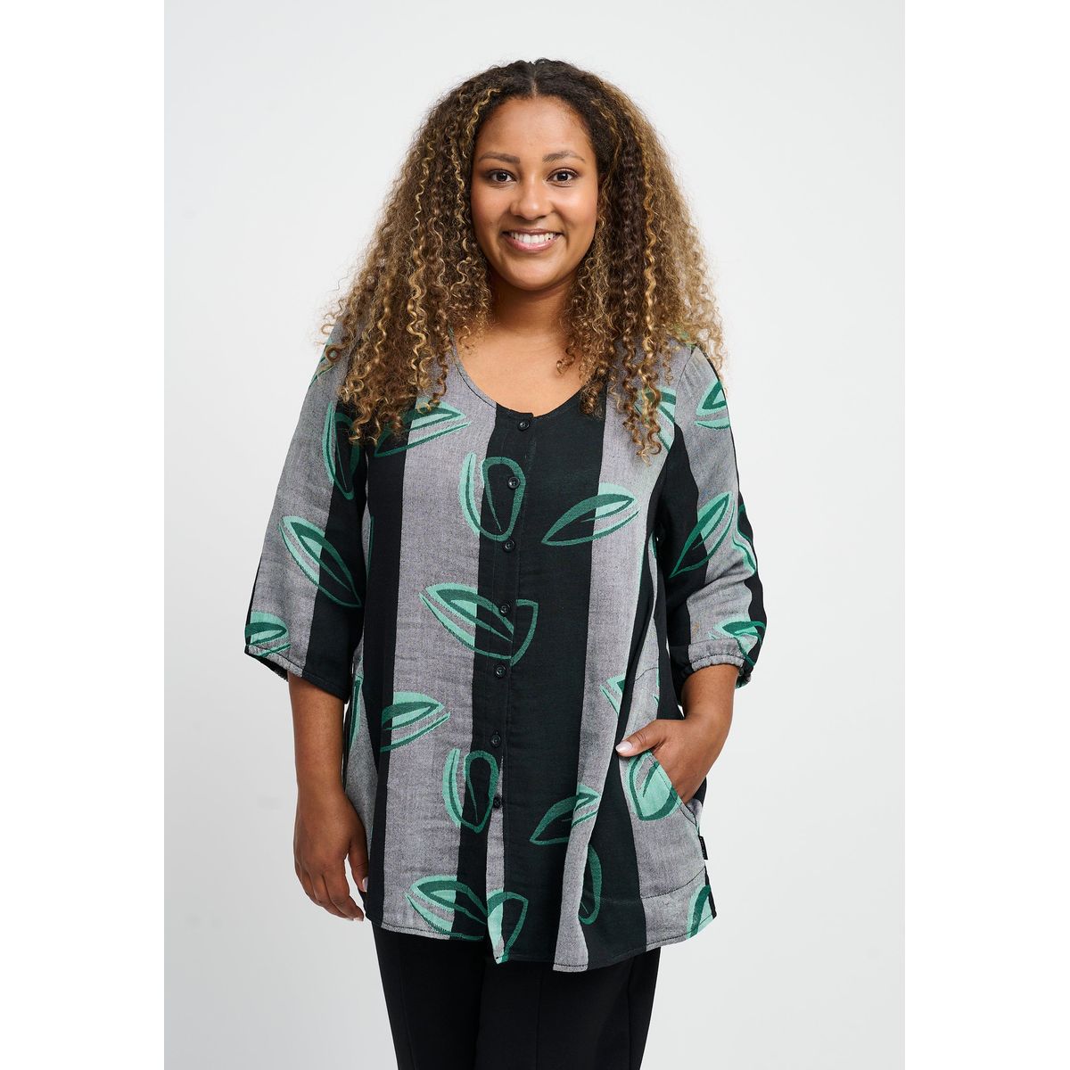 Pont Neuf - Bluse - Pnthorid - Green - 3xl/54-56