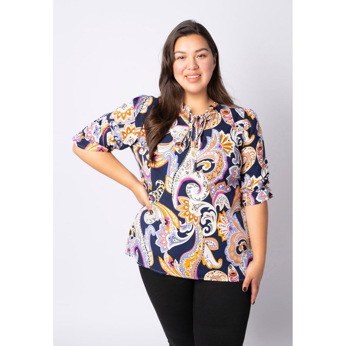 Roseburg - Navy Blue - Bluse - S/42-44