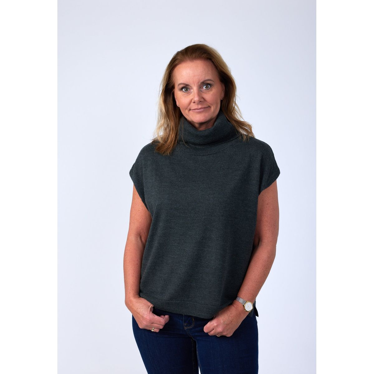 Stine - Green Melange - Bluse - Xl