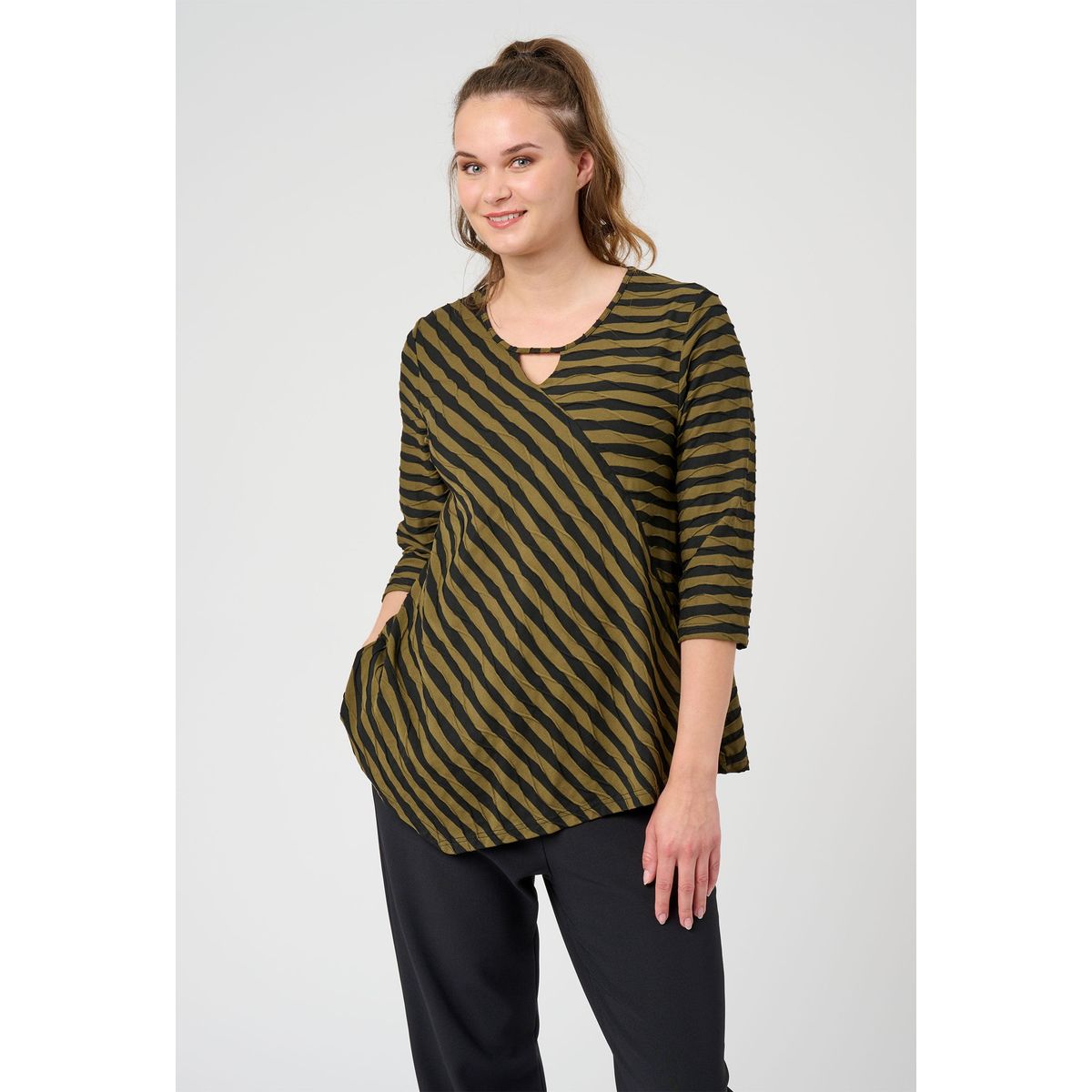 Pont Neuf - Bluse - Pnmagrethe - Dusty Olive - 2xl