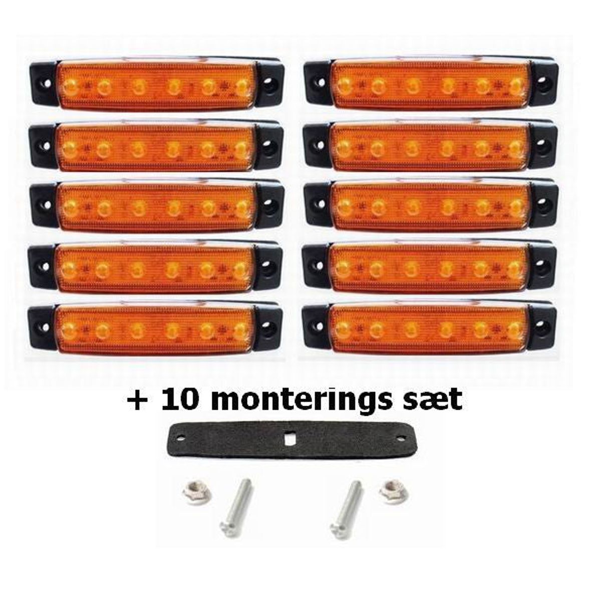 6 LED markeringslygte, 24v, 10 stk. - Dinled - Markeringslys