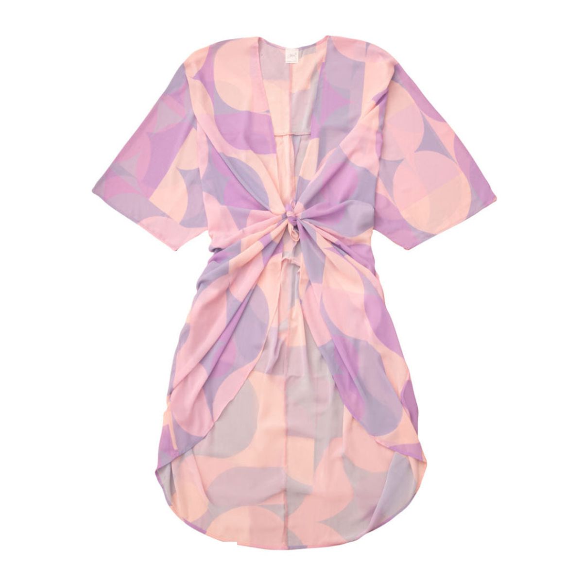 Lilla / fersken mønsteret kimono #Breeze - One Size