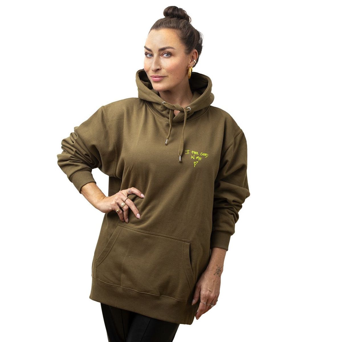 #IFeelGoodInMe - Dropps EXCLSV Olive Hoodie / Hættetrøje - Limited