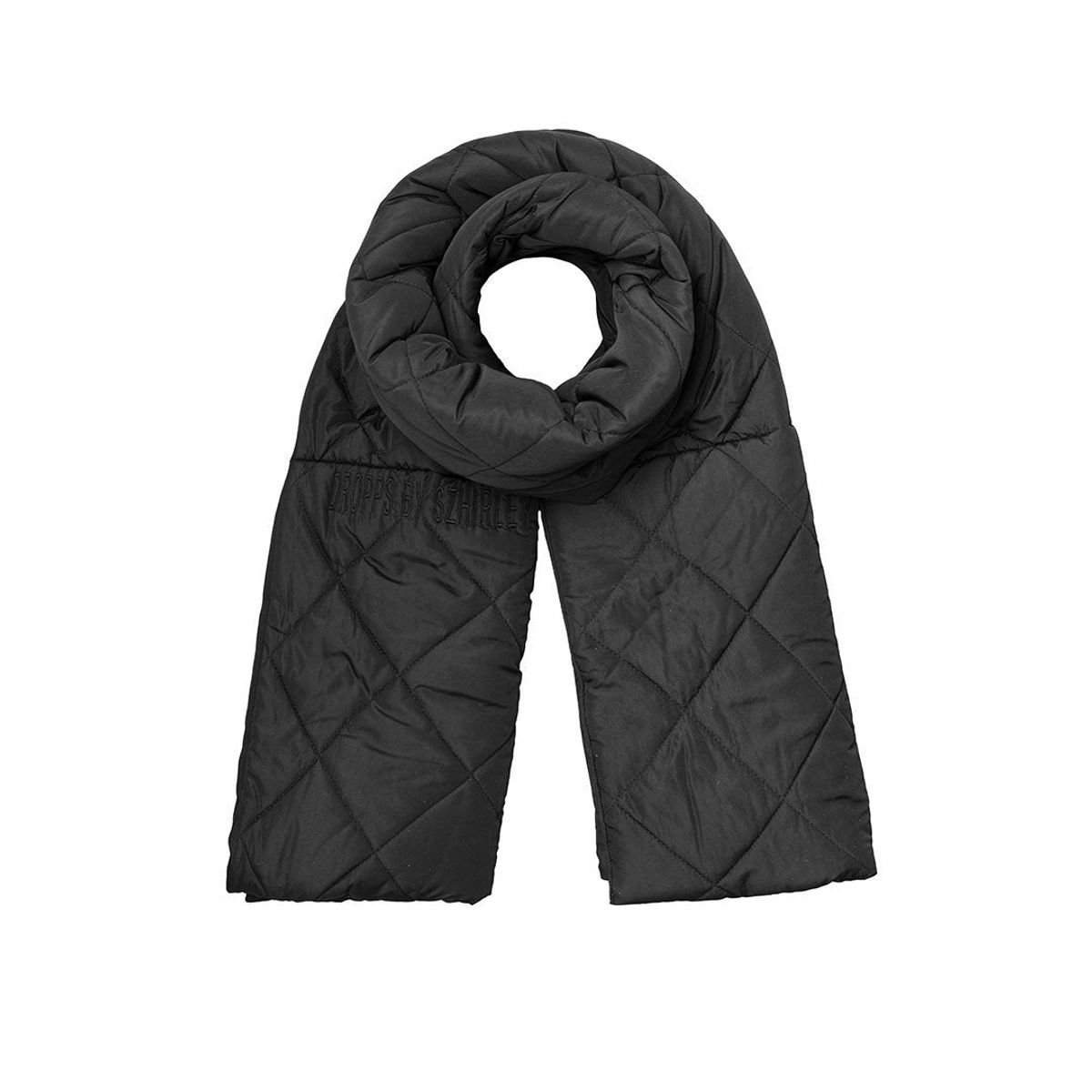 #WrapMeWarm - Dropps EXCLSV Sort oversize quiltet halstørklæde med lommer