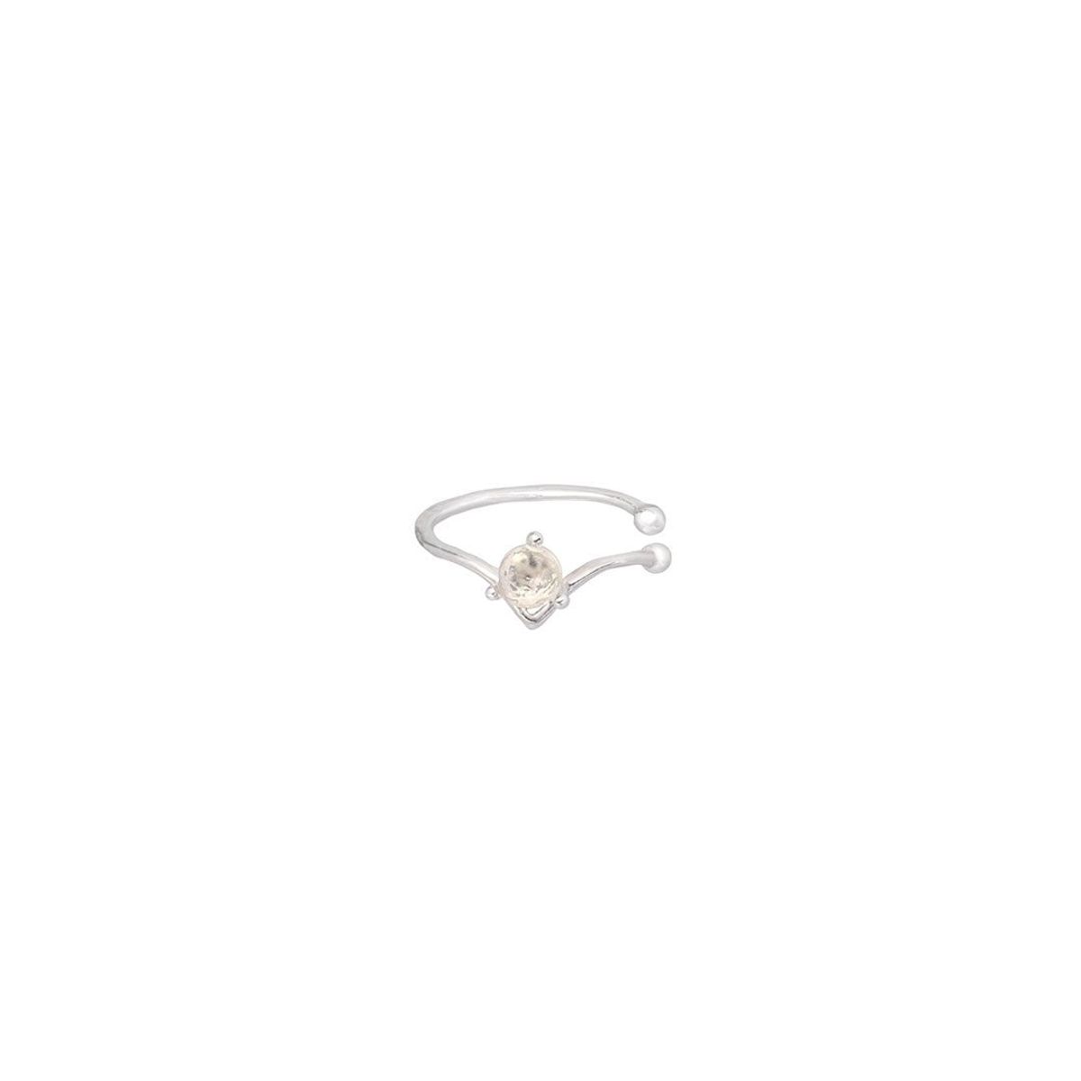 Cuff / Ørering - #RomantiCuff - Onesize regulerbar størrelse - Sterling sølv med månesten