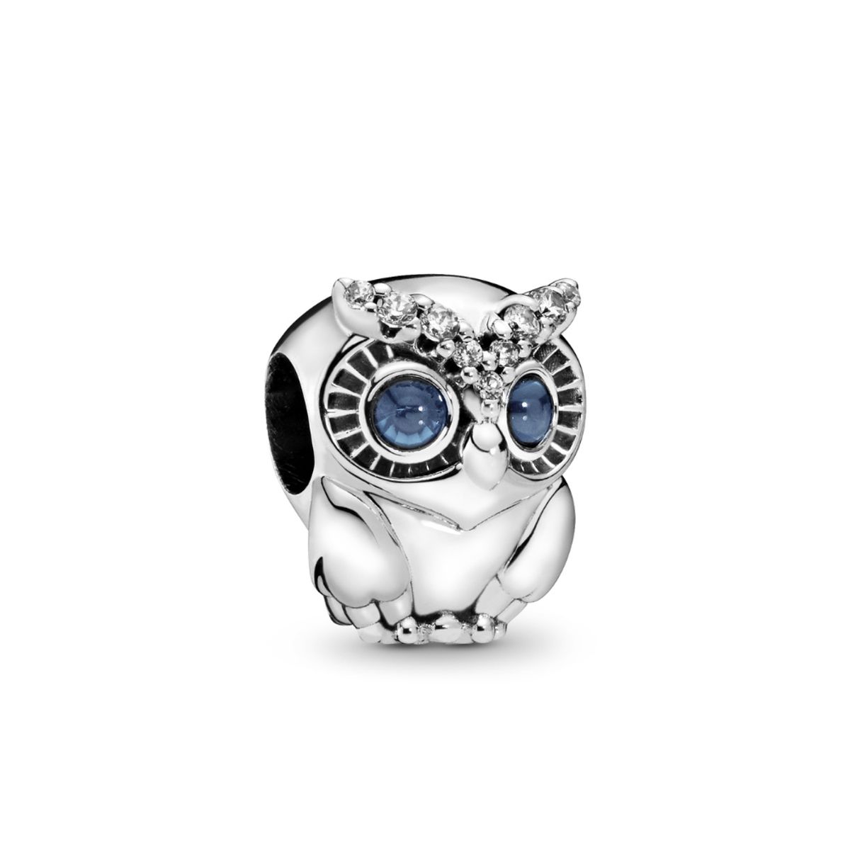 Pandora - Sparkling owl charm i sølv - 798397nbcb