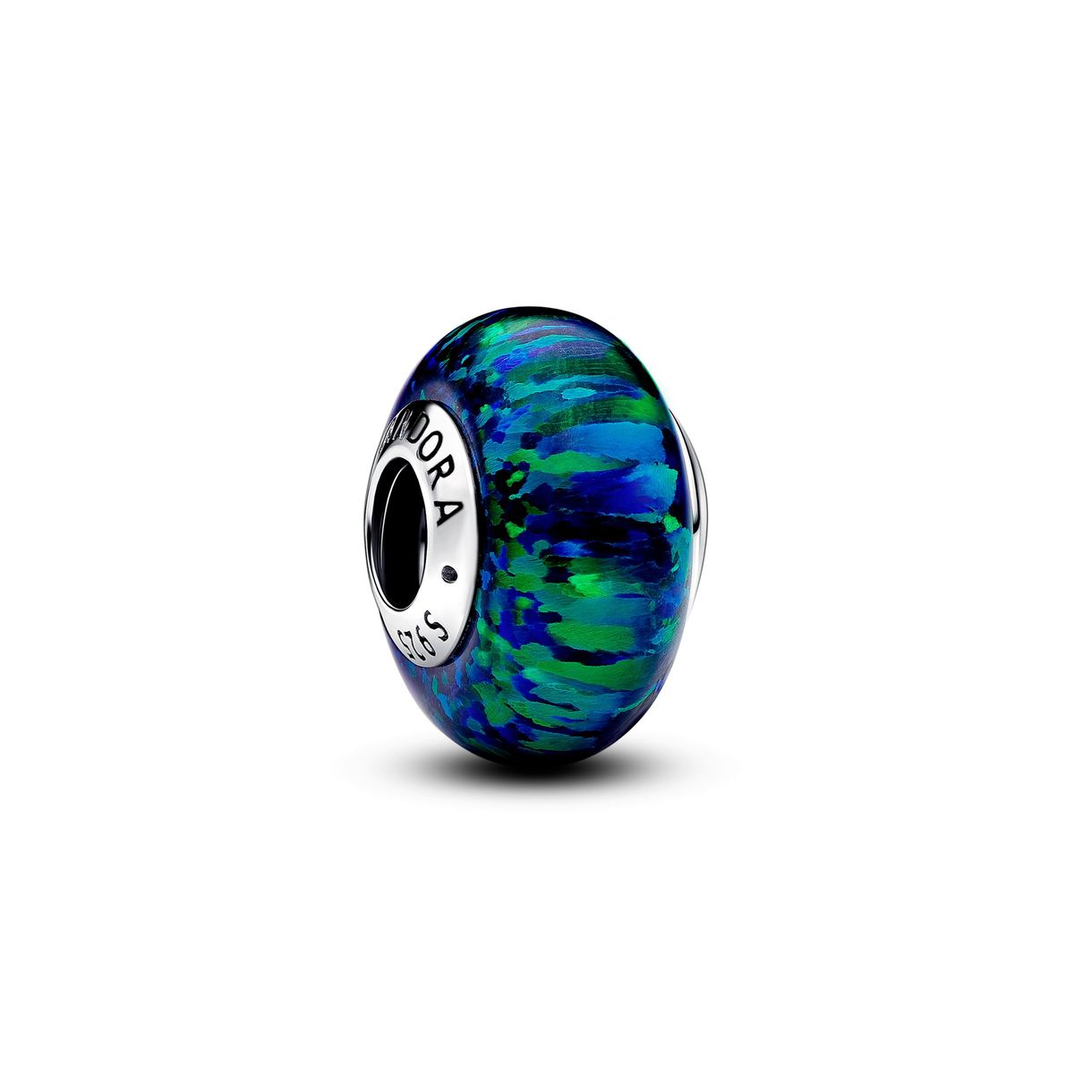 Pandora - Glas charm i opal ligene grøn blå farver - 791691c04