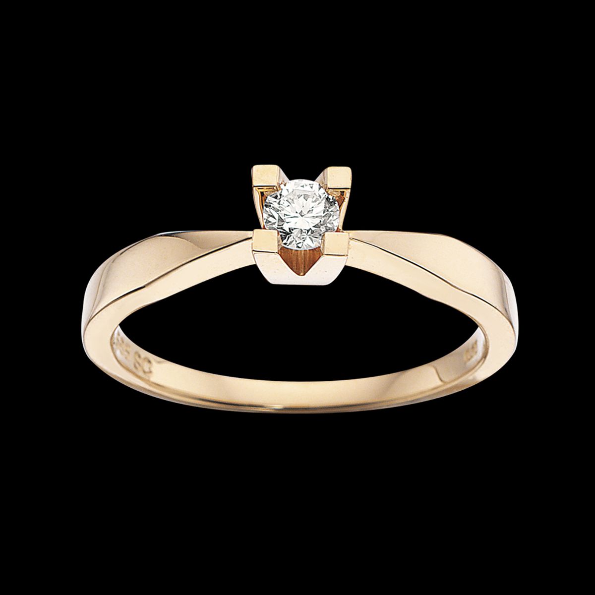 Scrouples Ring - Kleopatra - 14 karat guld ring med 0,15ct diamant - 7135,15