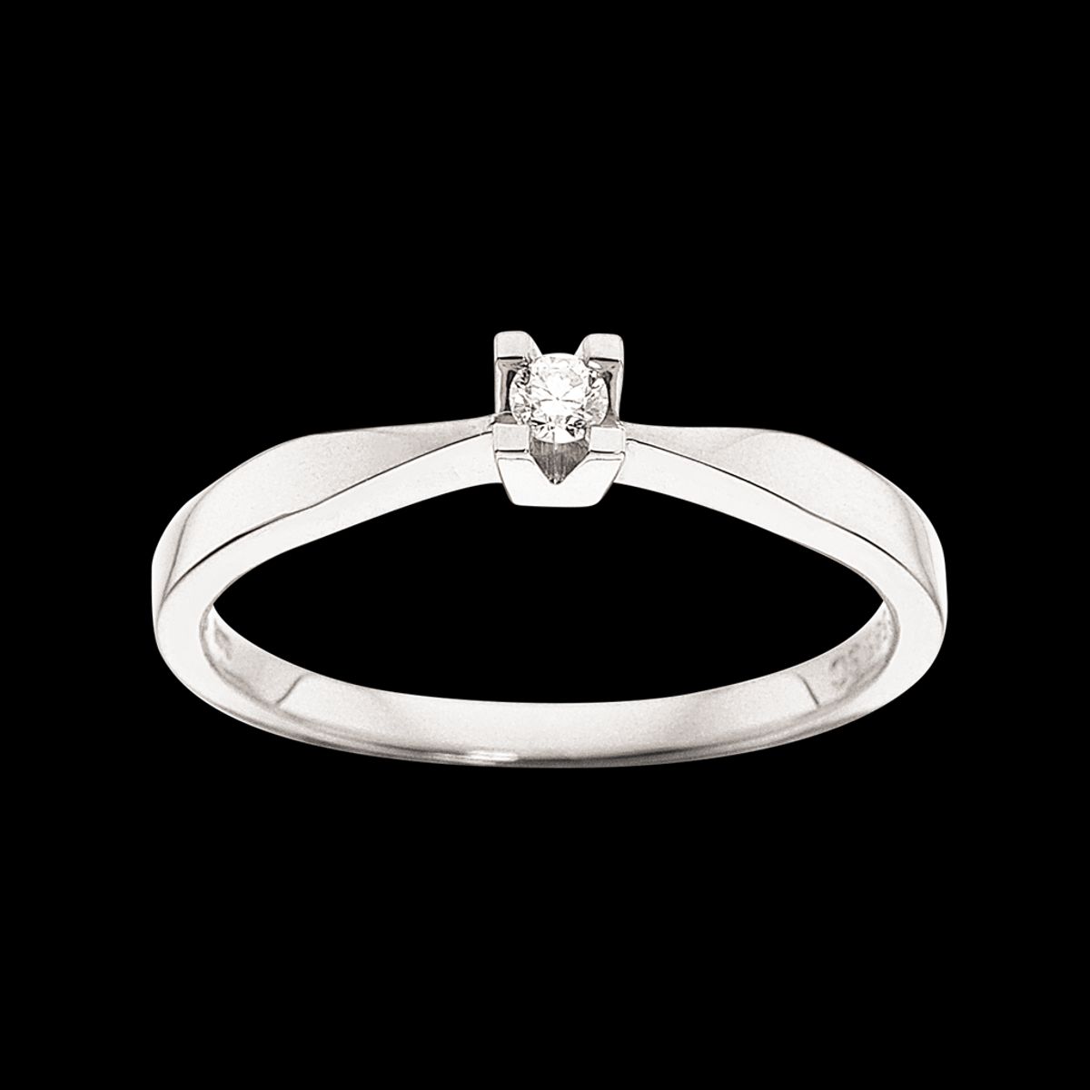 Scrouples Ring - Kleopatra - 14 karat hvidgulds ring med 0,05ct diamant - 7136,05