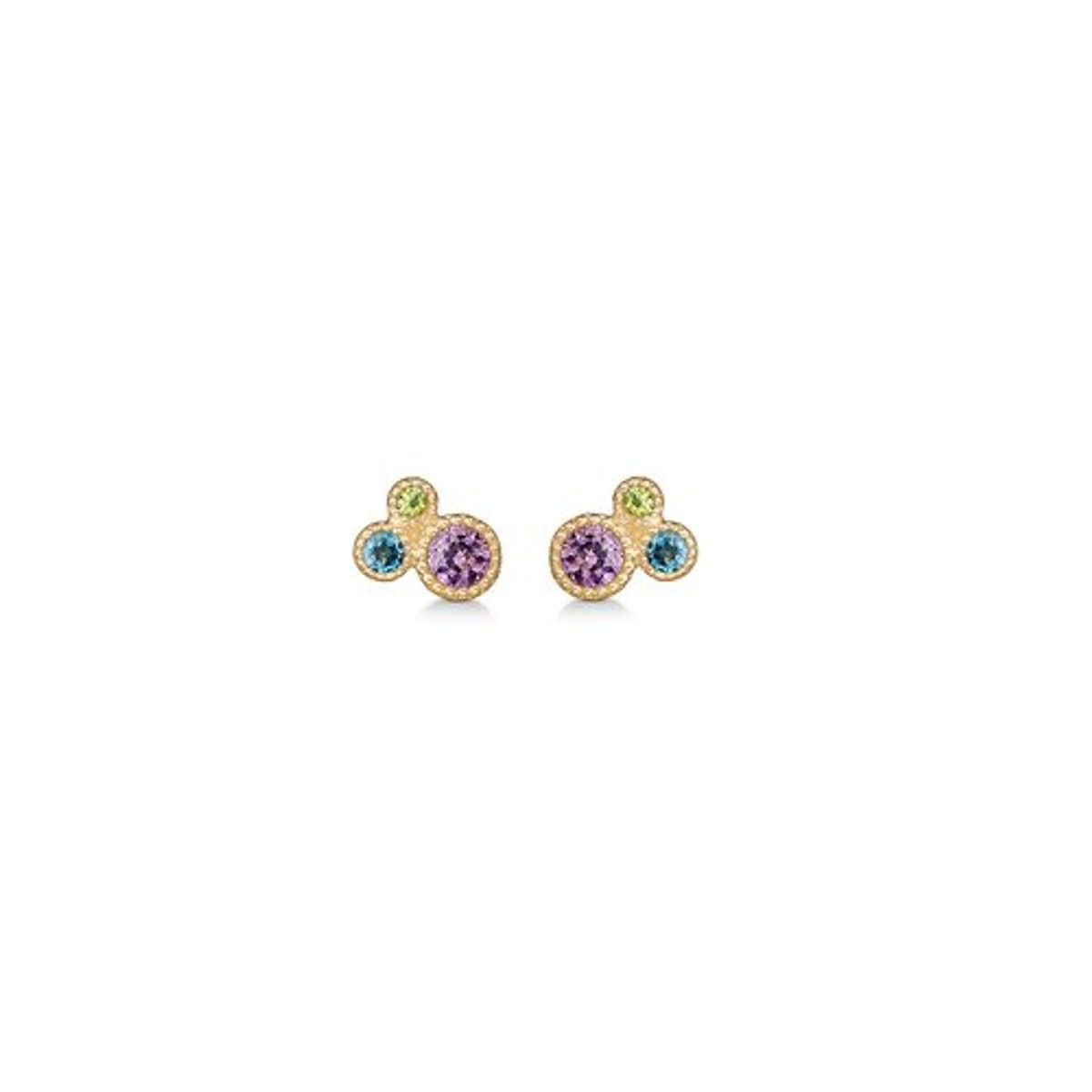 Mads Z - Luxury Rainbow ørering med 3 sten - 1514066