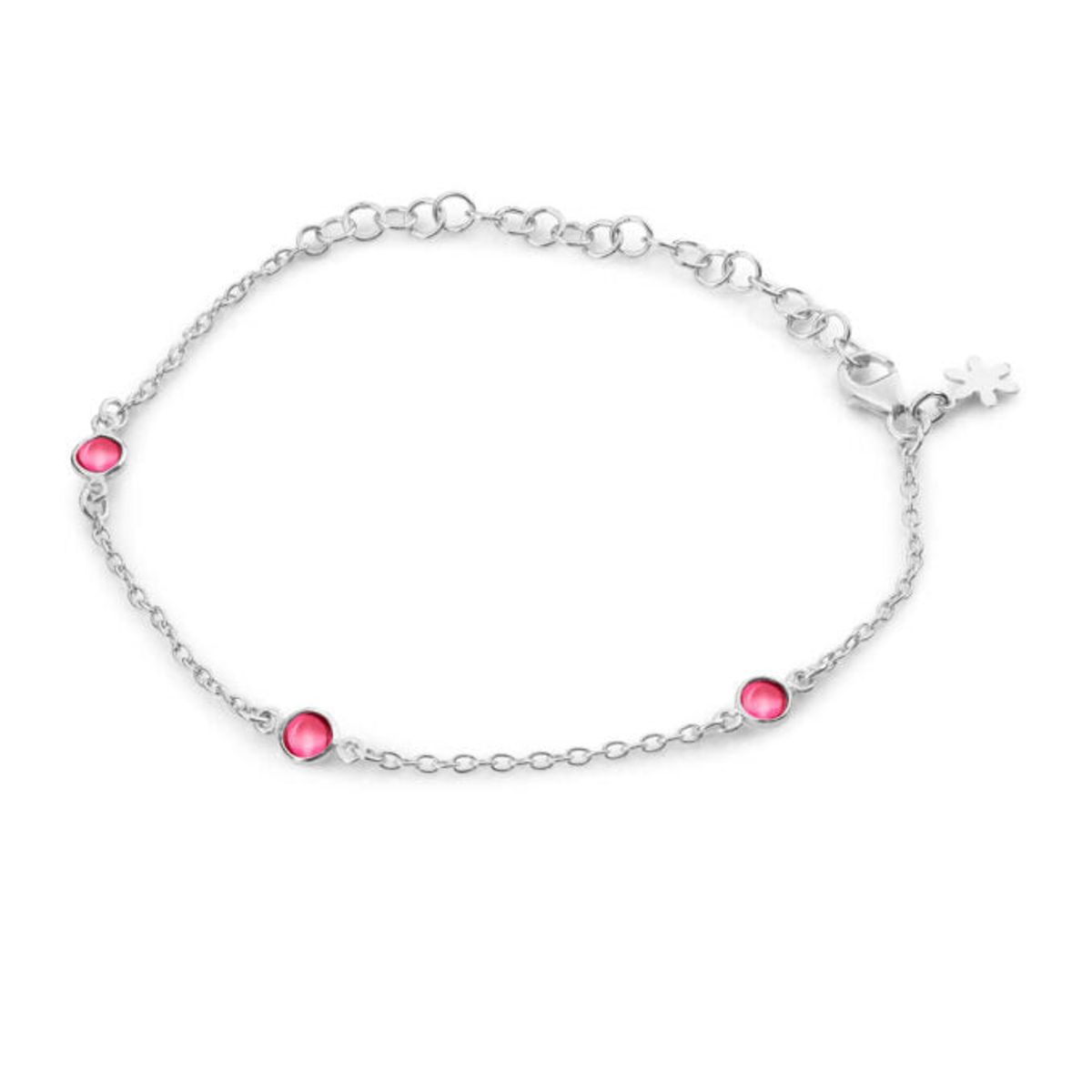 Susanne Friis Bjørner Armbånd - SFB - Armbånd i sølv med pink krystaller - 1585-1-183