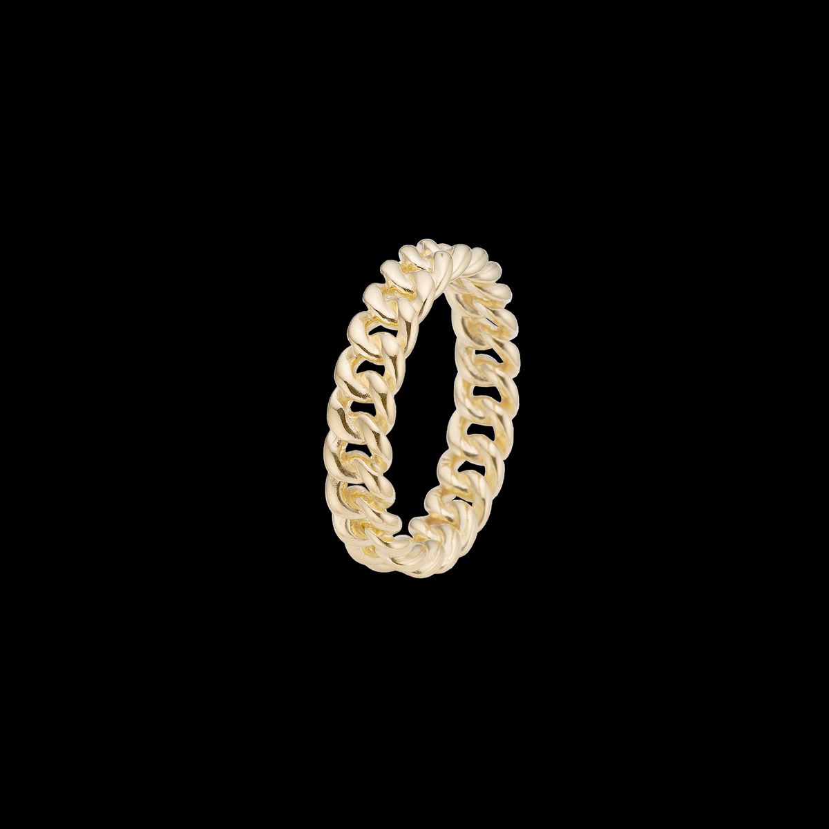 Aagaard - Links ring i guldbelagt sølv - 1800-s-g16