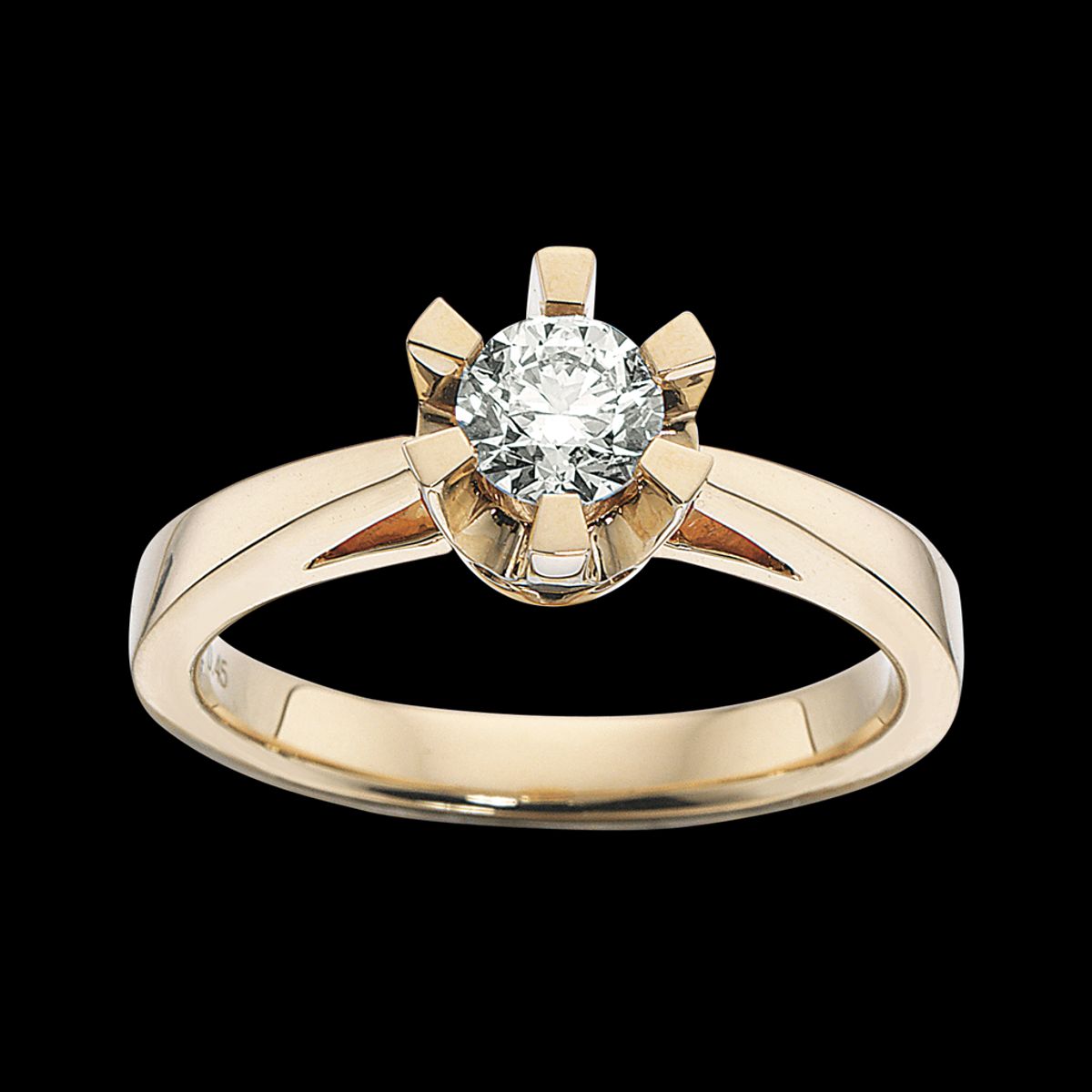 Scrouples - Prinsessering med 0,45 ct diamant, Guld / Hvidguld - 7775,45