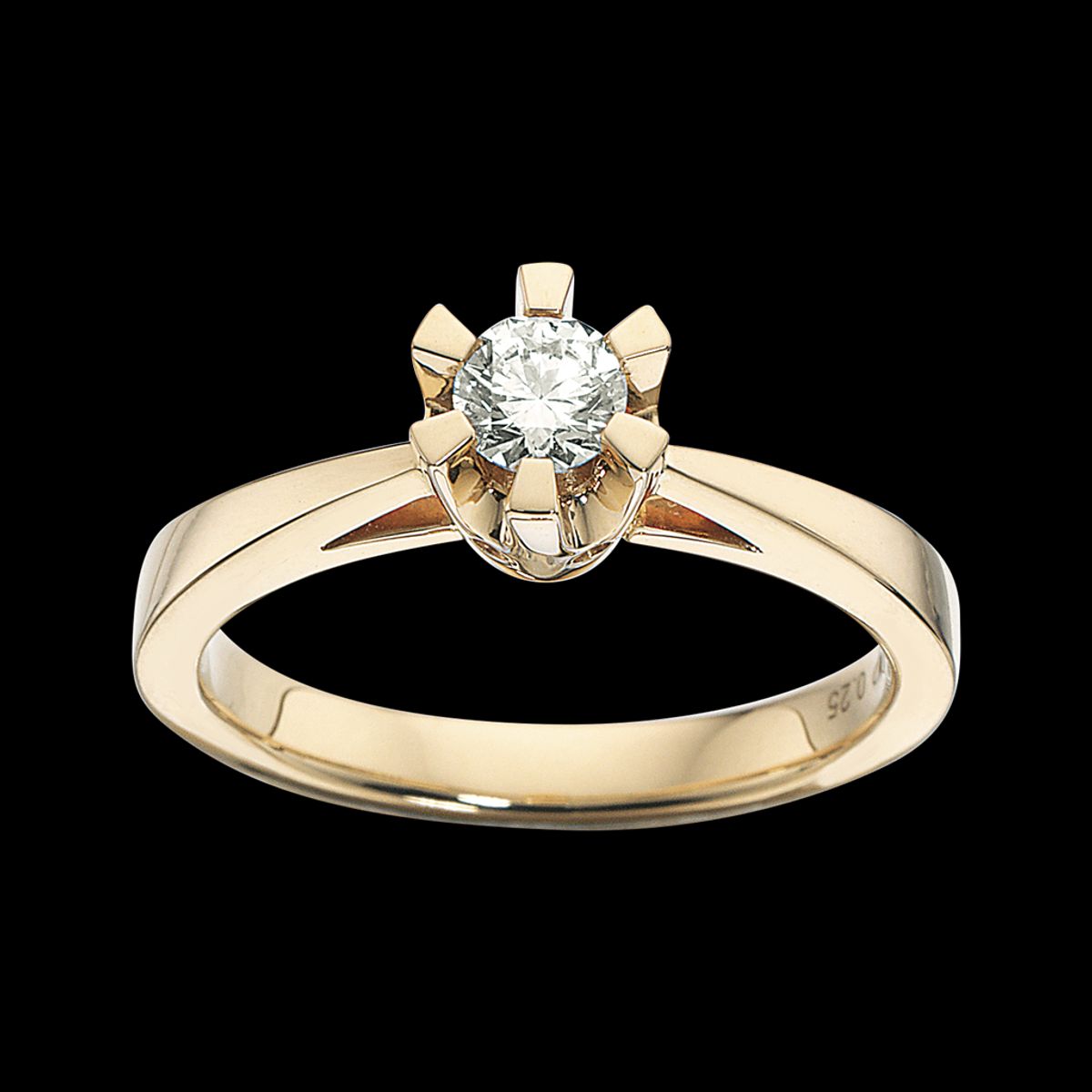 Scrouples - Prinsessering med 0,25 ct diamant, Guld / Hvidguld - 7775,25