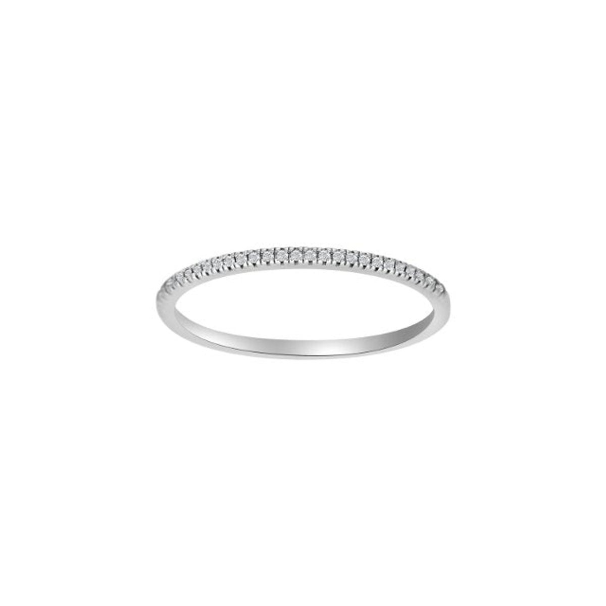 Nordahl - 14 kt hvidguld alliancering med diamanter - 10101050600