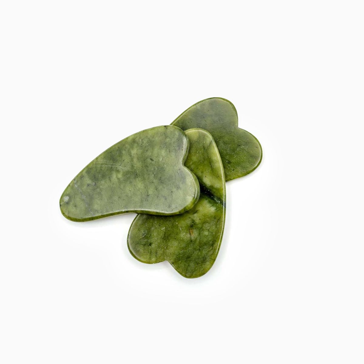 GUA SHA - Grøn Jadesten - Rosa Kvarts - Grøn jade