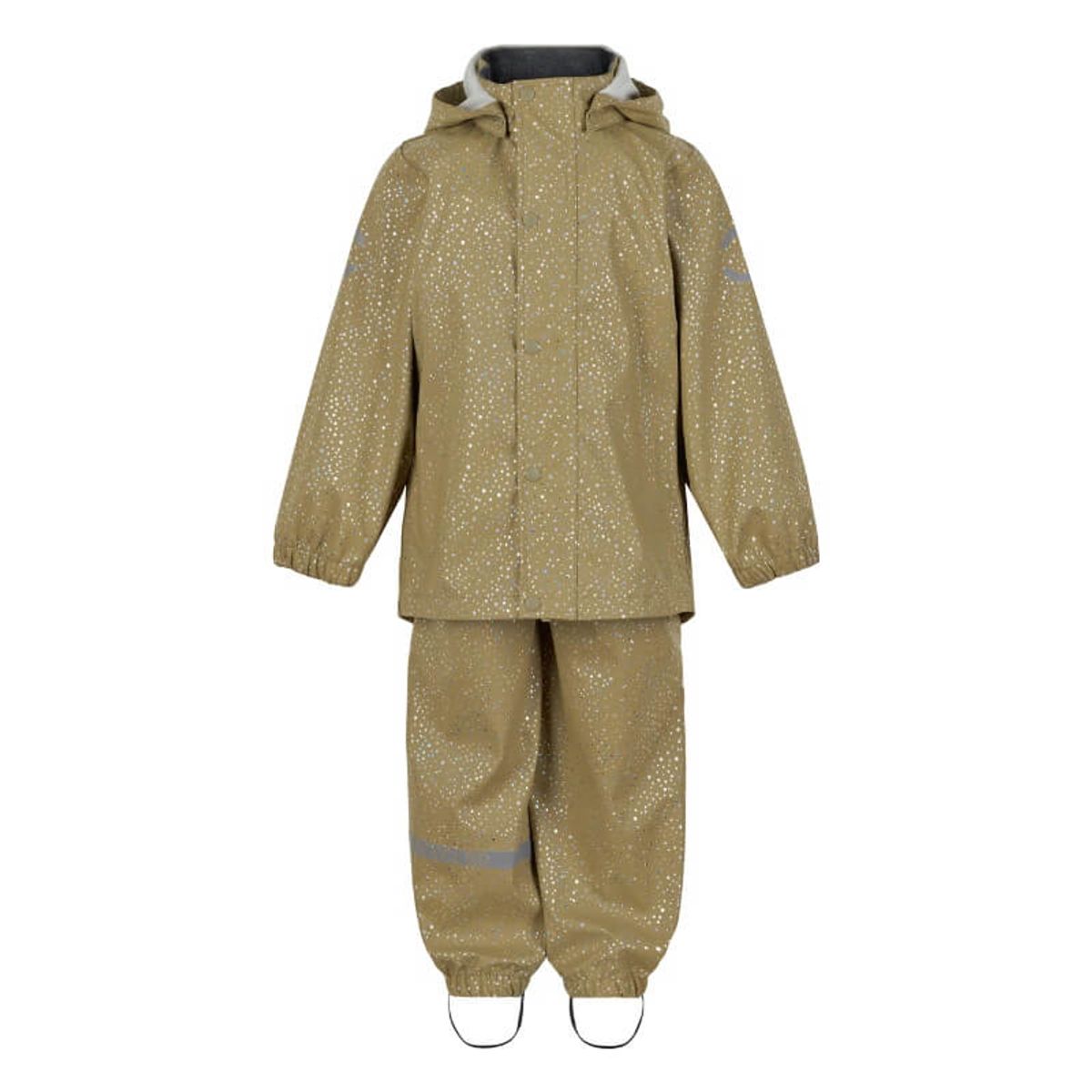 Mikk-Line - PU Glitter Rain Set Rec w. Susp - Olive Gray - 104