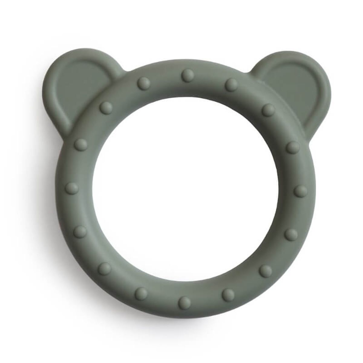 Mushie - Silicone Bear Teether Bidering - Dried Thyme