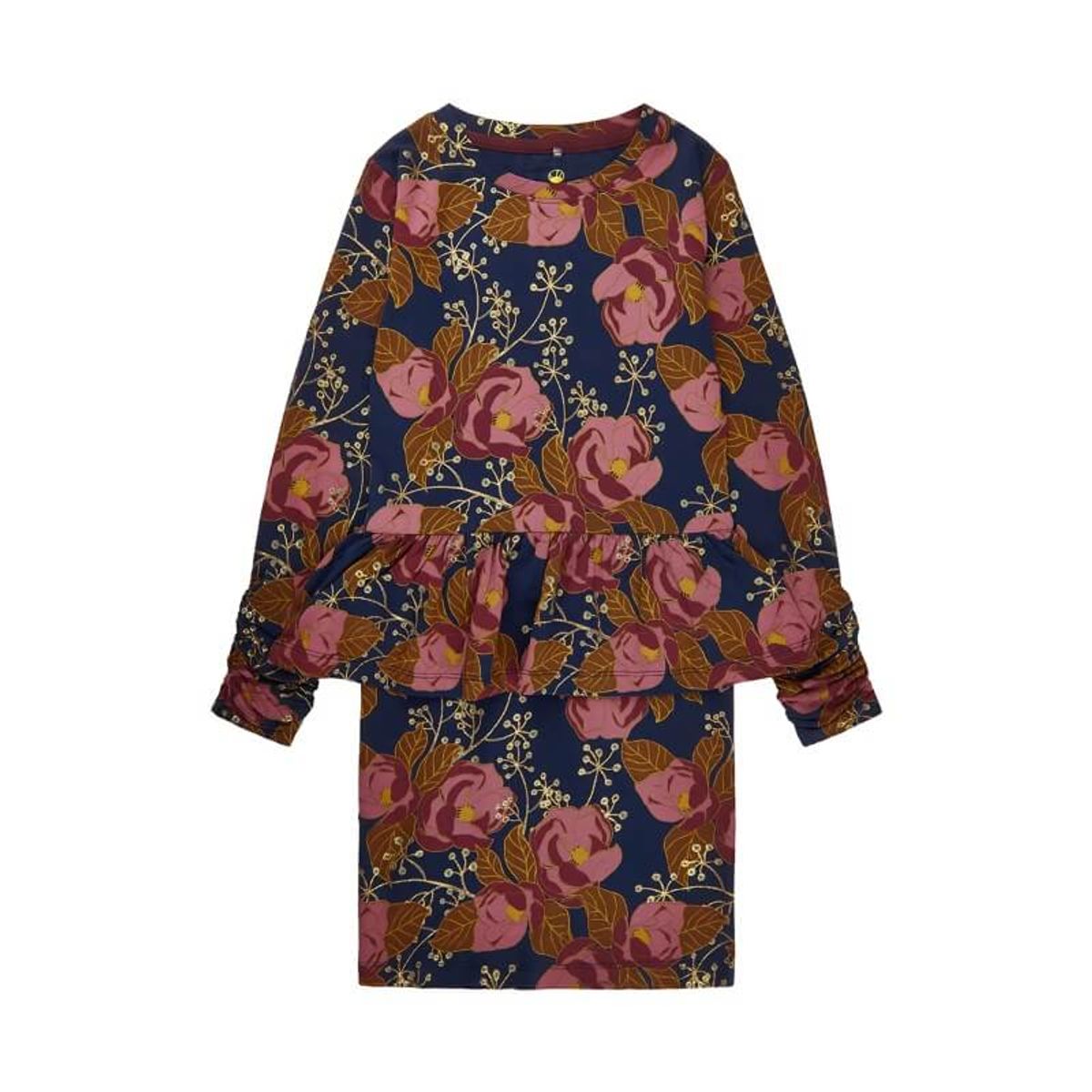 THE NEW - TNValencia l/s Dress - Big Flower - 7/8 år