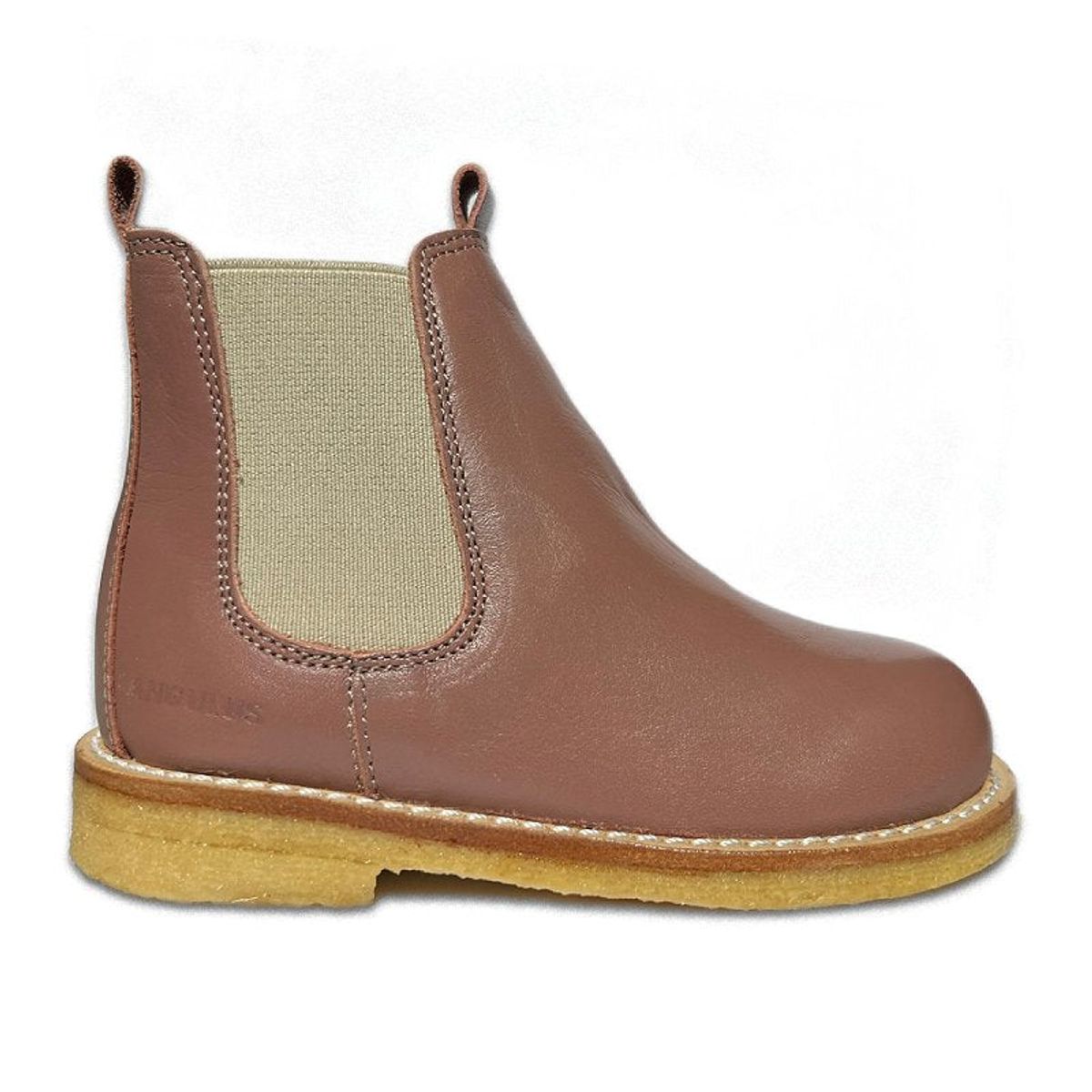 Angulus - Støvlet m. elastik - Plum/Beige - 31 / Blomme/Beige