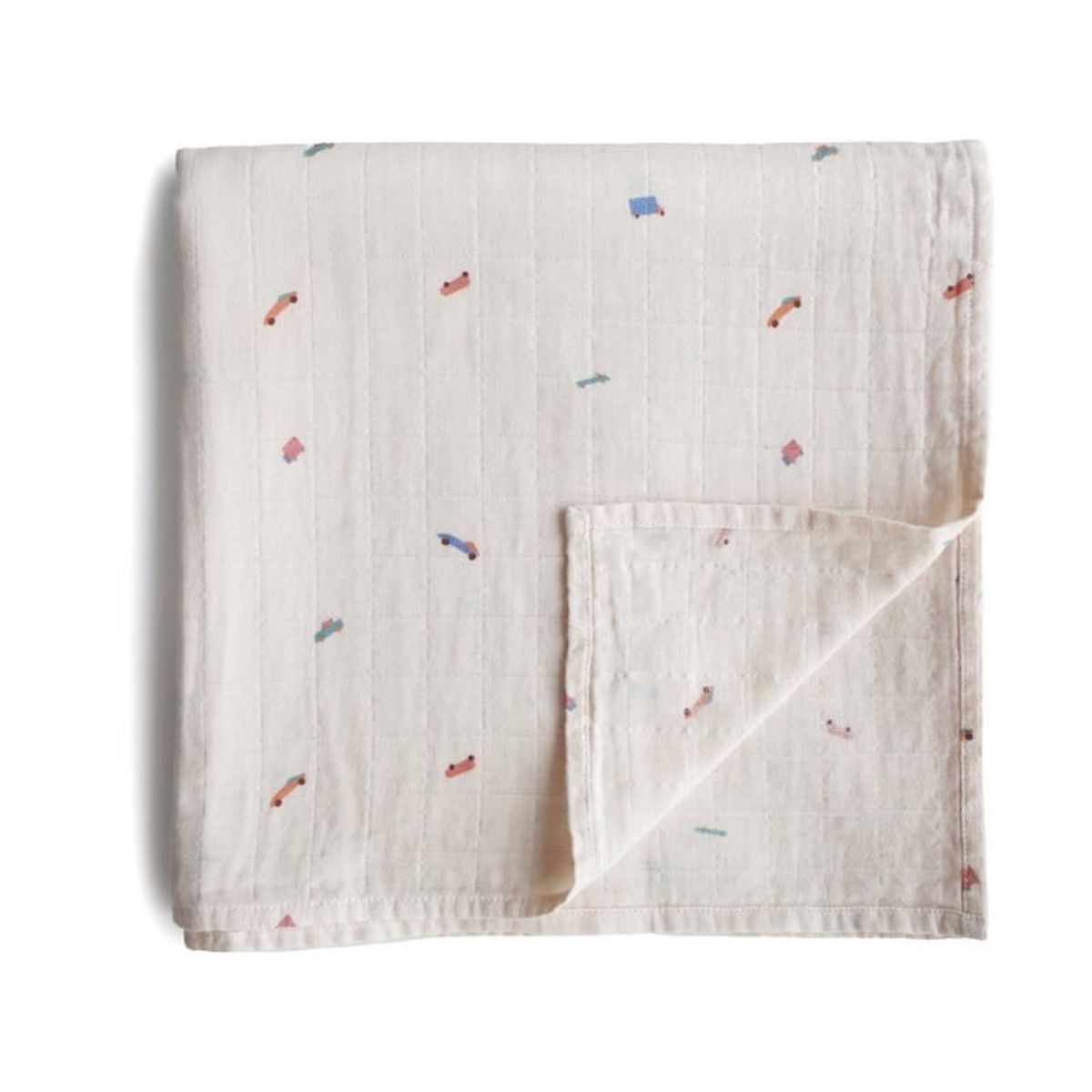 Mushie - Muslin Swaddle Stofble - Retro Cars - One Size