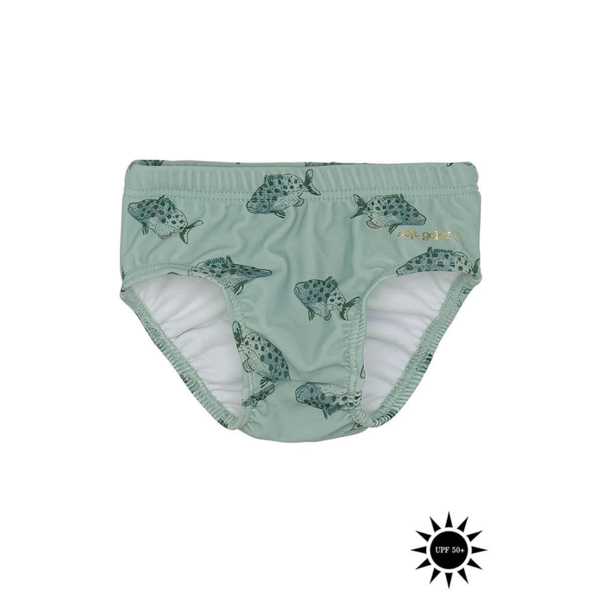 Soft Gallery - Badebukser Mika Swim Pants - Jadeite AOP Spotfish - 80/12 mdr.