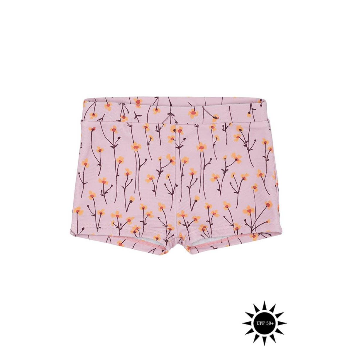 Soft Gallery - Badebukser Pamela Swim Trunk - Dawn Pink AOP Buttercup S - 5 år