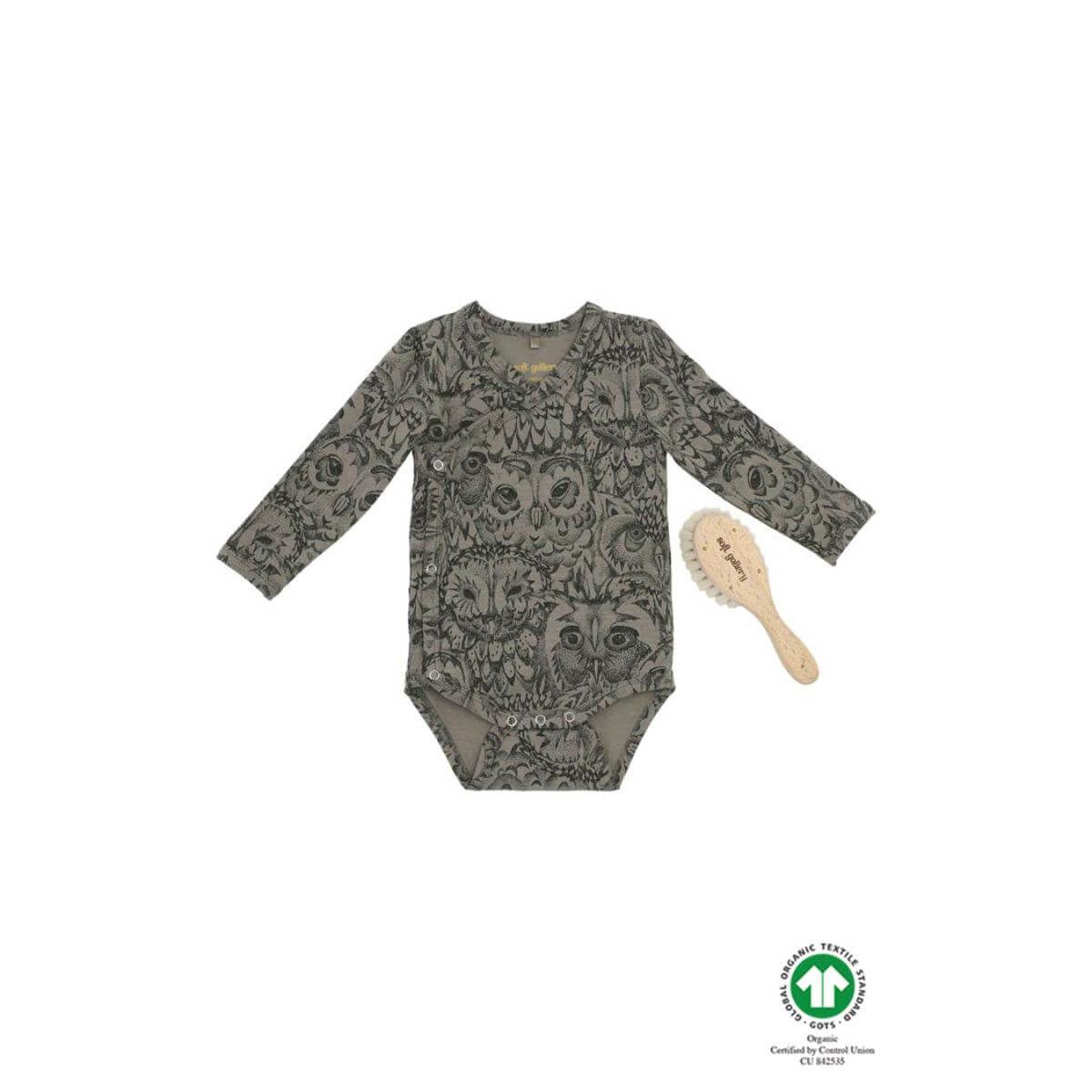 Soft Gallery - Body New Born Pack - AOP OWL Vetiver - 68/6 mdr.