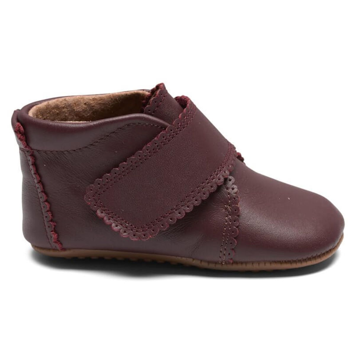 Pom Pom - Hjemmesko Velcro Scallops - Bordeaux - 23