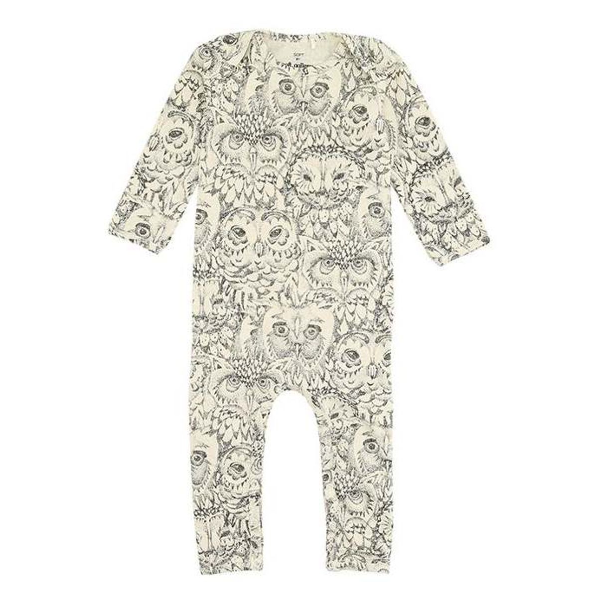 Soft Gallery - Ben Bodysuit AOP OWL - Cream - 86/18 mdr.