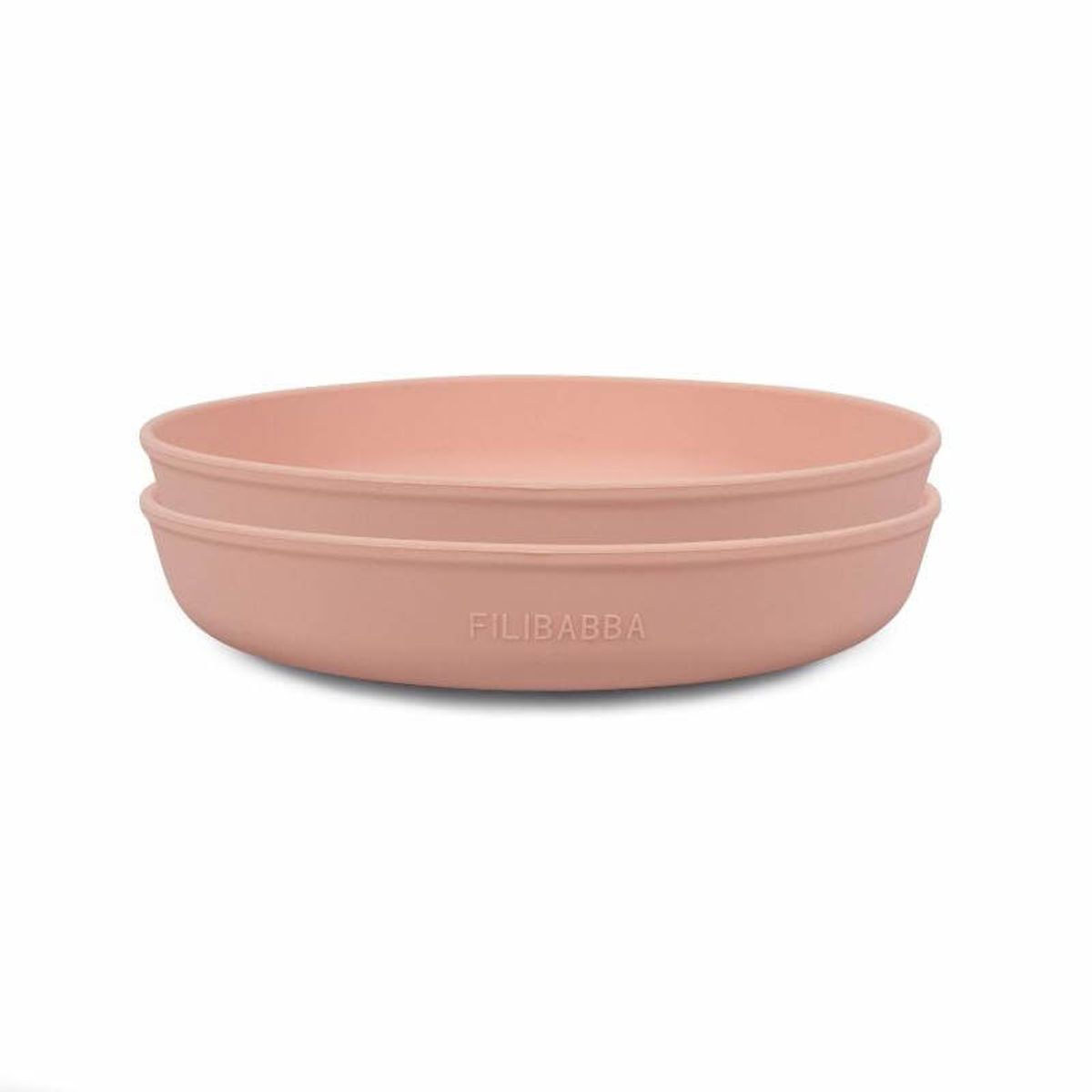 Filibabba - Silikone Tallerken 2-pak - Peach - One size