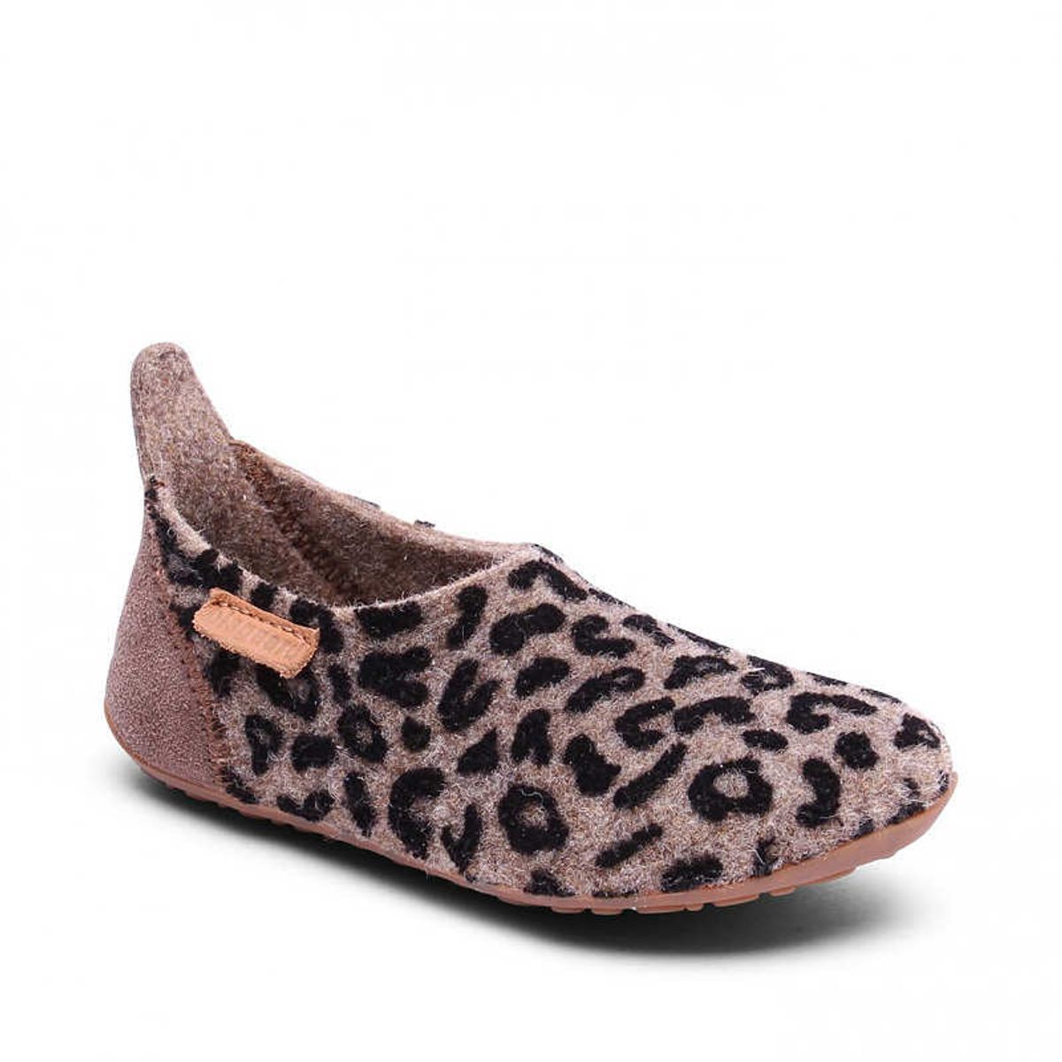 Bisgaard - Uldhjemmesko Wool Basic - Brown-Leopard - 33