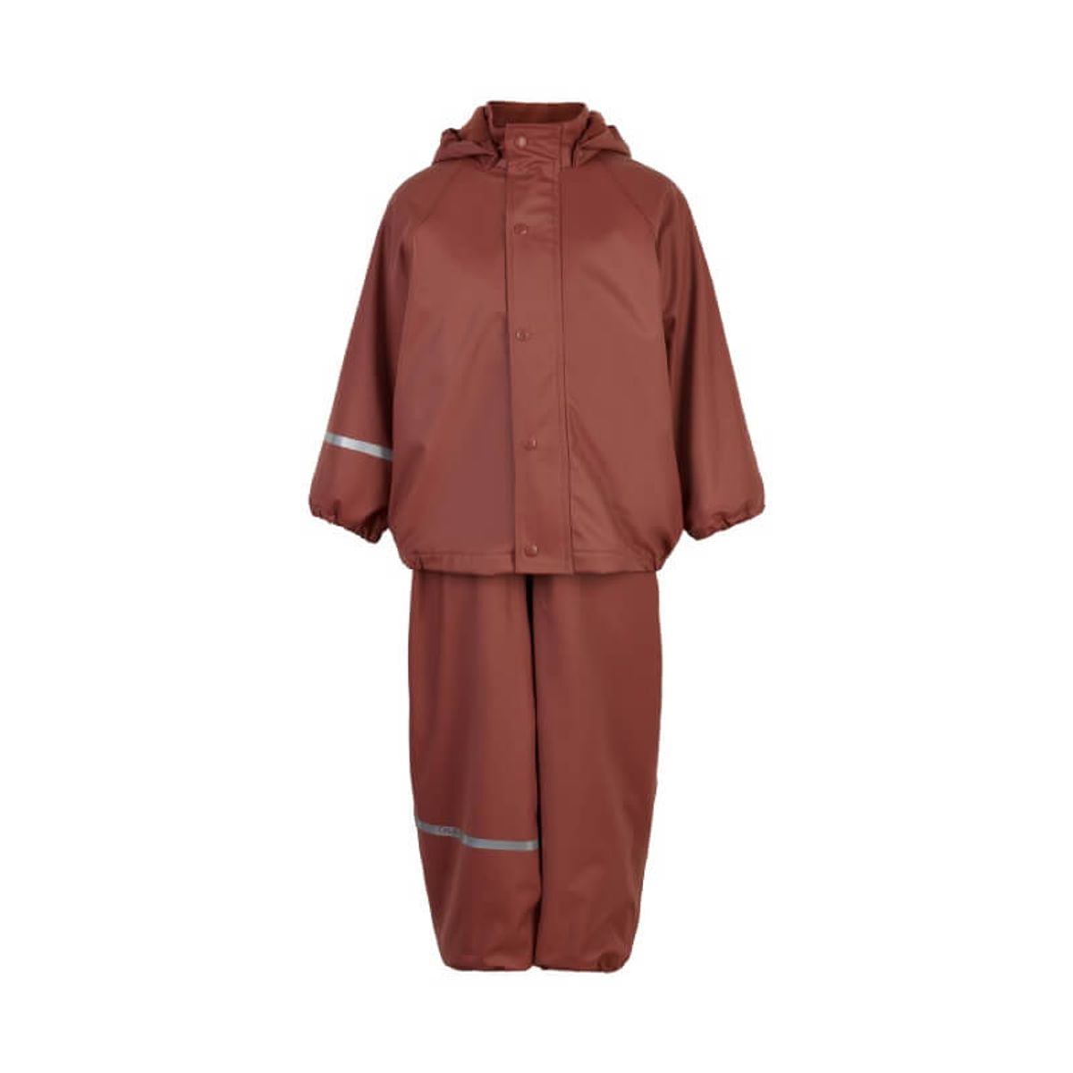 CeLaVi - Regntøj PU Solid med Fleece - Mahogany - 90