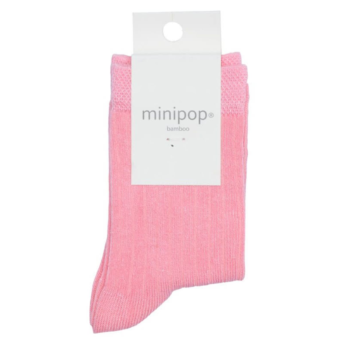 MiniPop - Bamboo Ankle Socks - Light Pink - 27-30 (5-6 år)