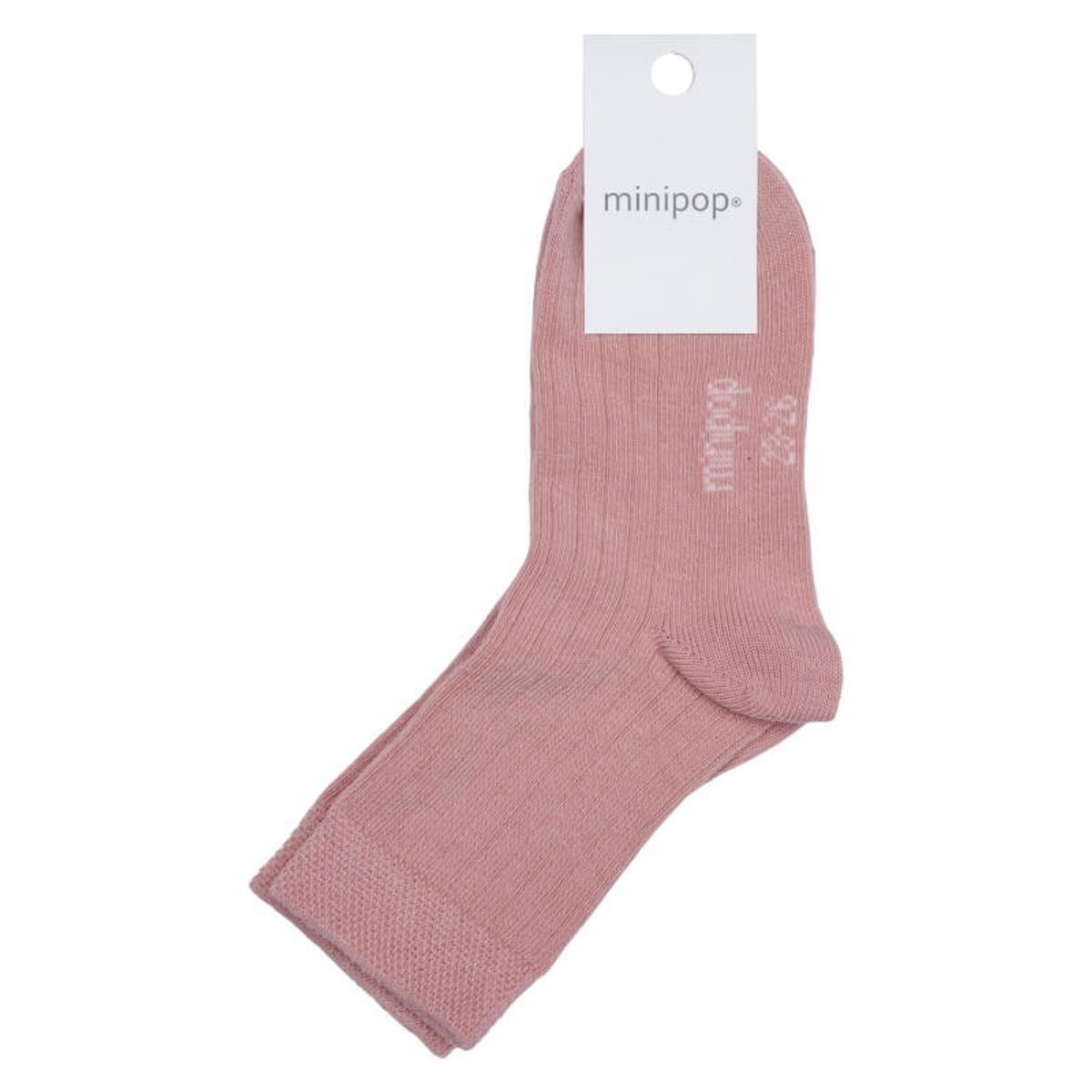 MiniPop - Bamboo Ankle Socks - Old Rose - 19-22 (1-3 år)