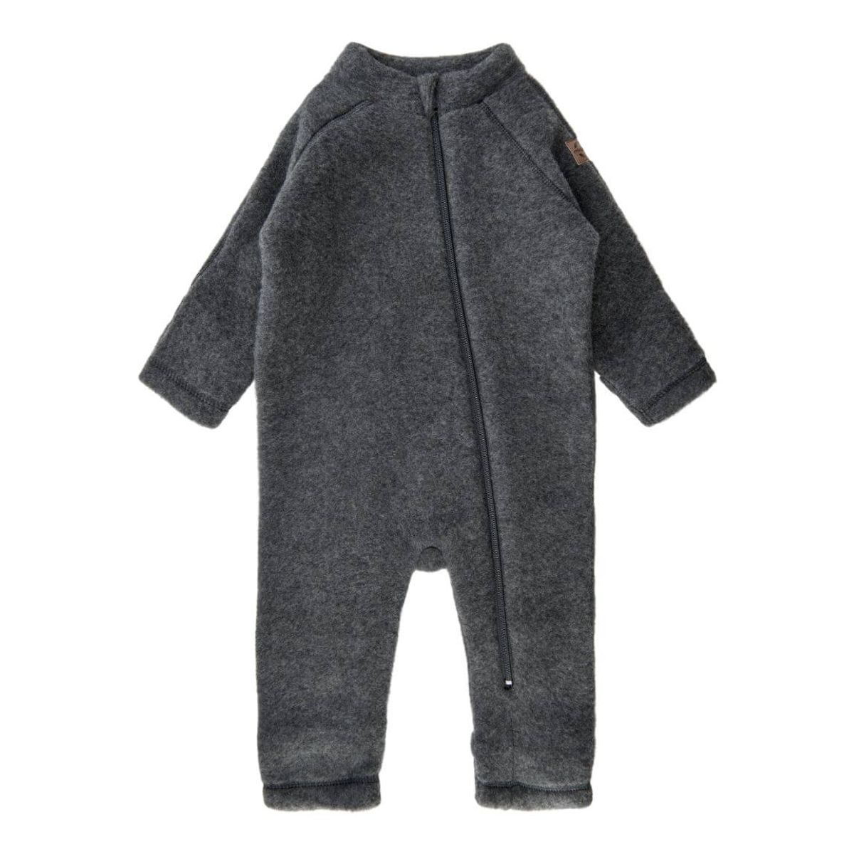 Mikk-Line - Wool Baby Suit - Anthracite Melange - 62