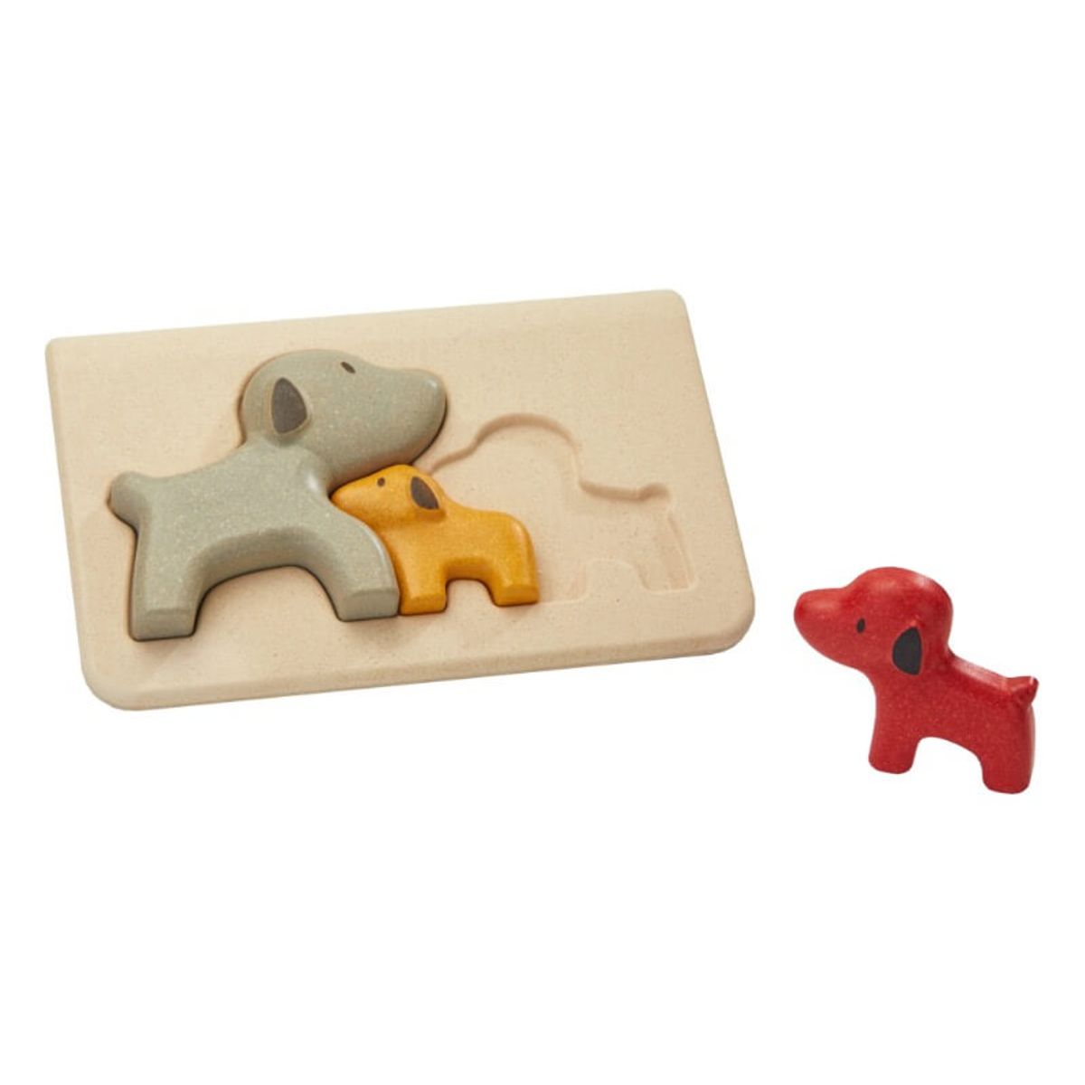 PlanToys - Hunde puslespil - Træ