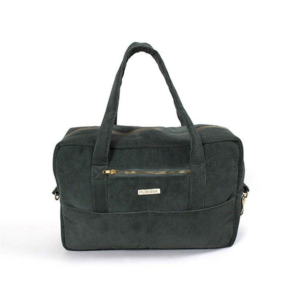 Filibabba - Pusletaske Mommy Bag Fløjl - Pine Green