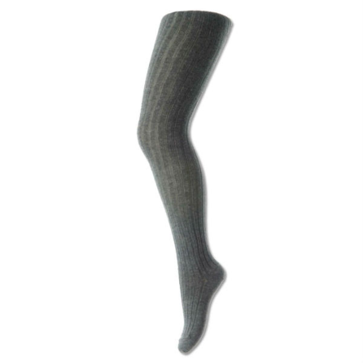 MP Denmark - Strømpebukser Tights Cotton Rib - Dark Grey - 60