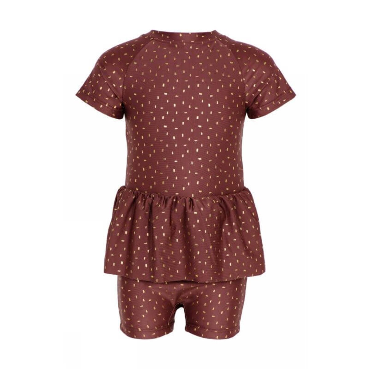 Melton - Badedragt m. ærmer UV50 - Rose Brown - 2-3 år