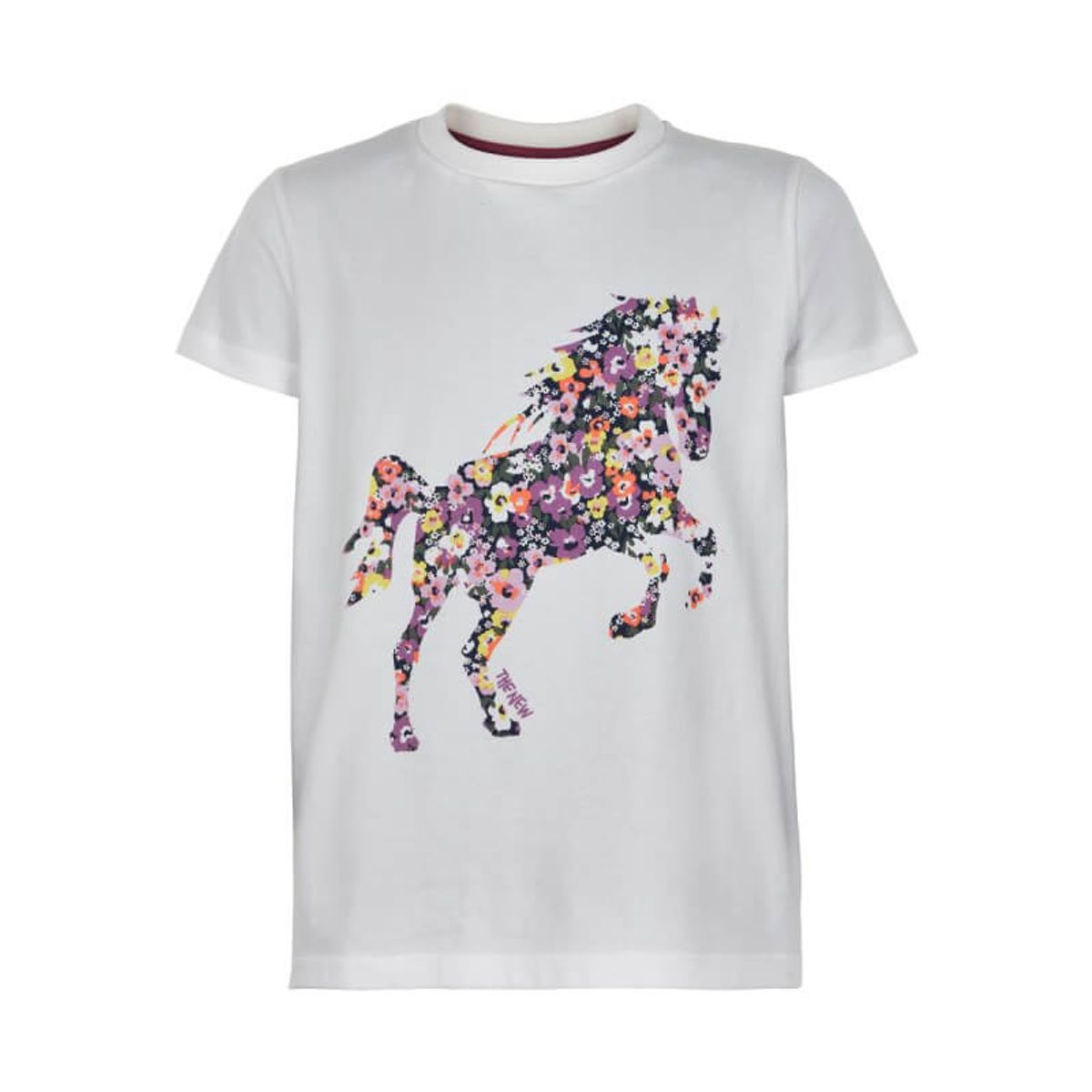 THE NEW - Tess S/S TEE T-Shirt - Cloud Dancer - 7/8 år