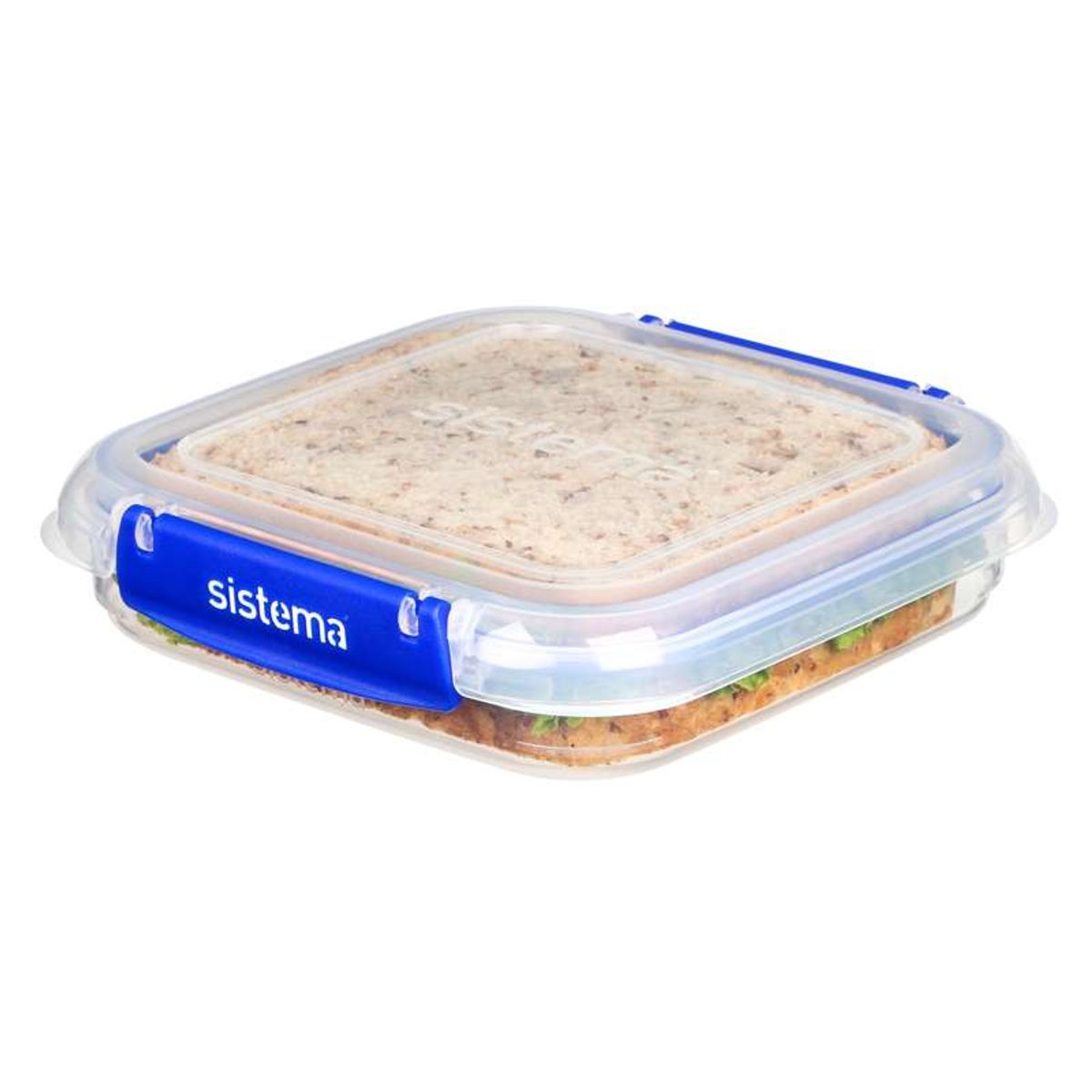 Sistema Madopbevaring - Klip It Plus - Square - 520ml - Blå