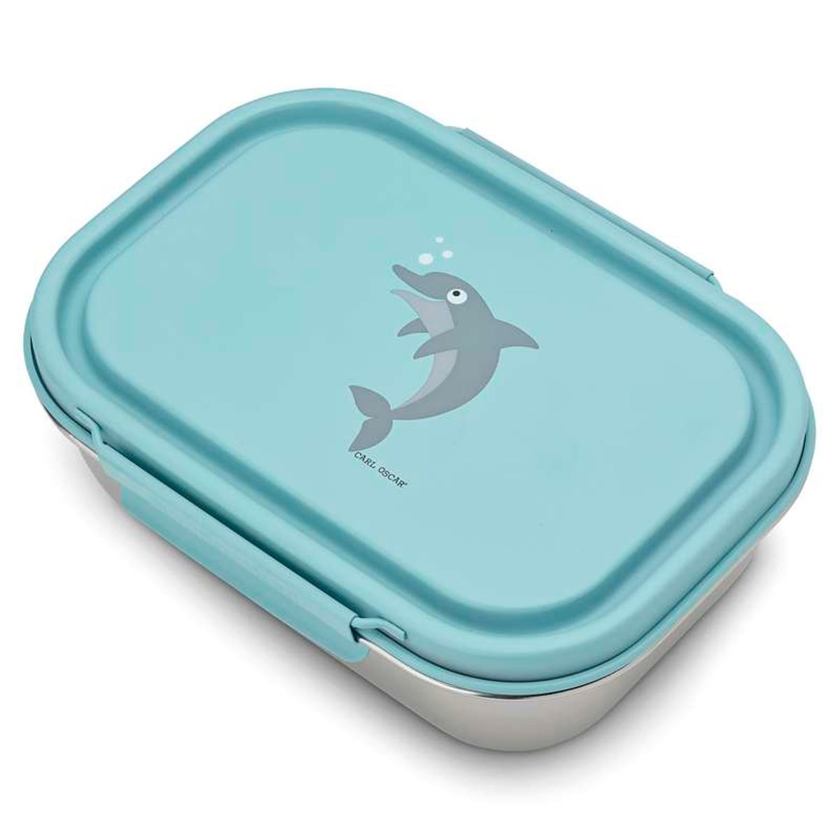 Carl Oscar Steelish Lunchbox - Kids - Delfin - Lys Blå