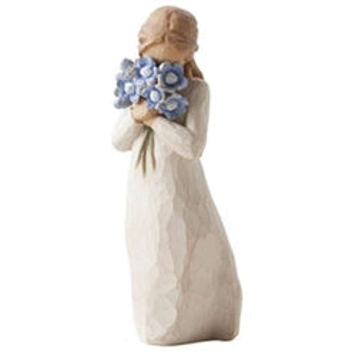 Willow Tree Forget Me Not Figur (pige med forglemmigej)