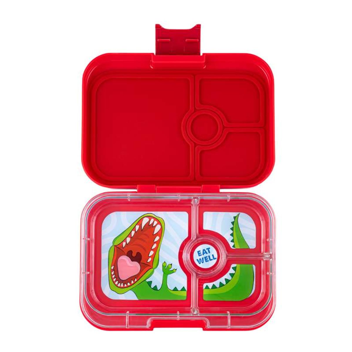 Yumbox Madkasse - Panino - 4 rum - Wow Red/Dinosaur