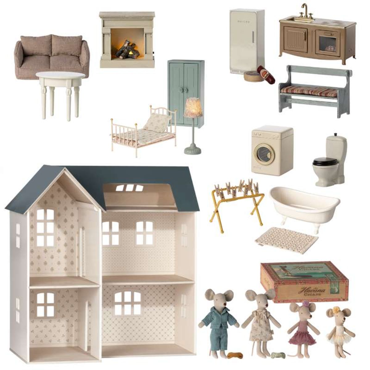 Maileg House of Miniature - Dukkehus - Mus - Bundle 2