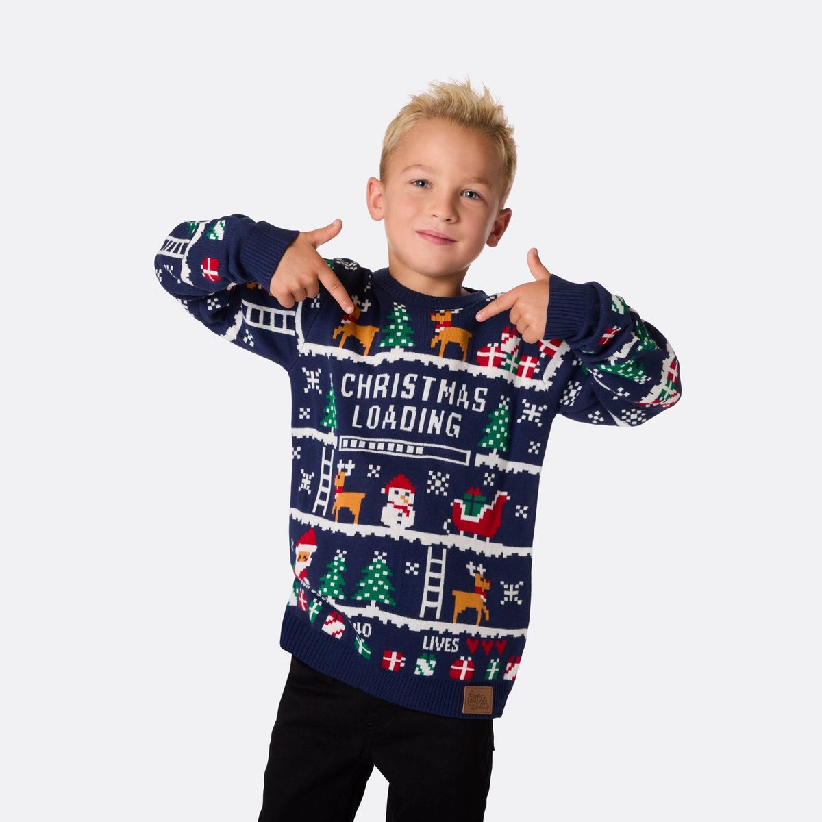 Børn | Retro Video Game Julesweater Børn